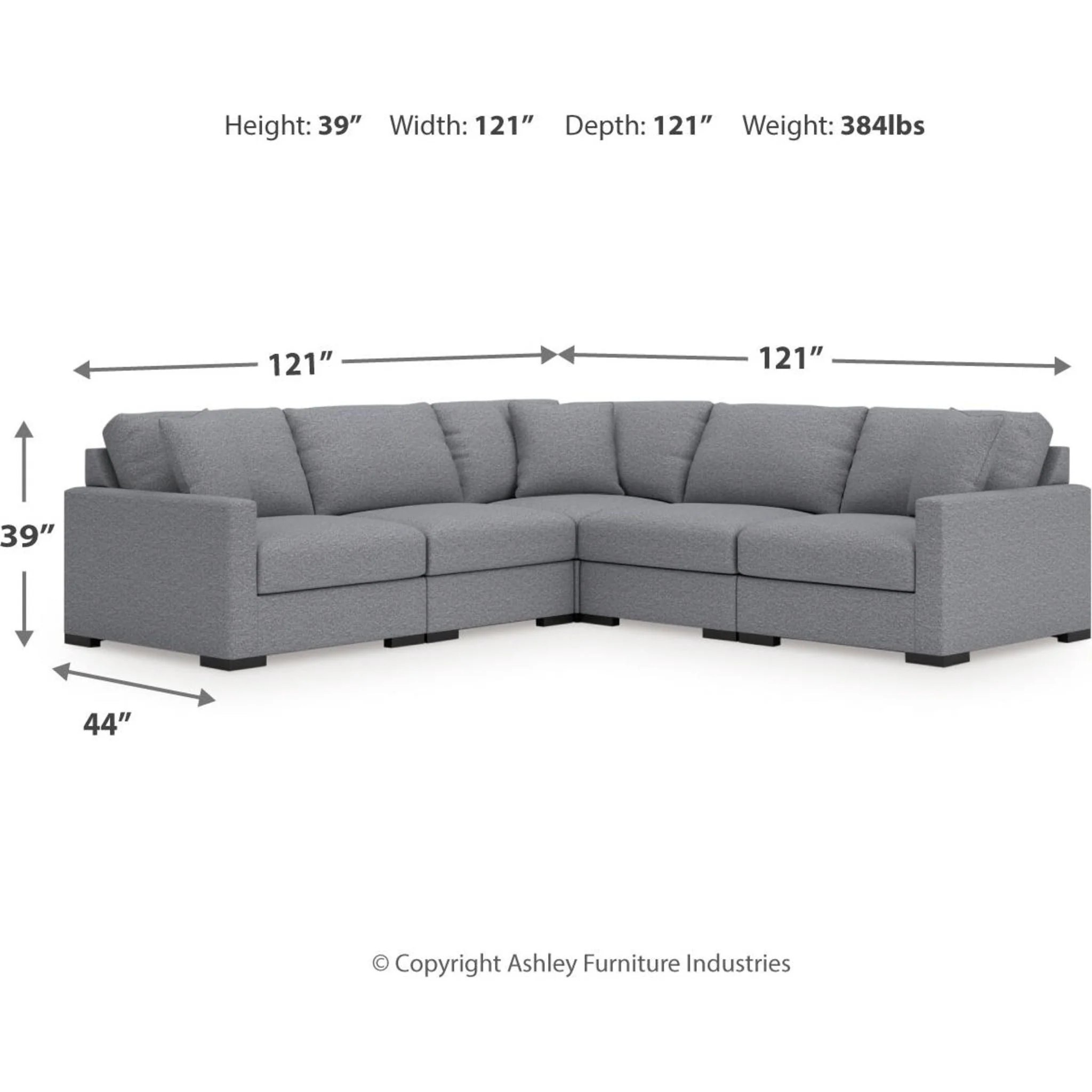 Omaha-Exclusive 5 Piece Modular Sectional - Image 11