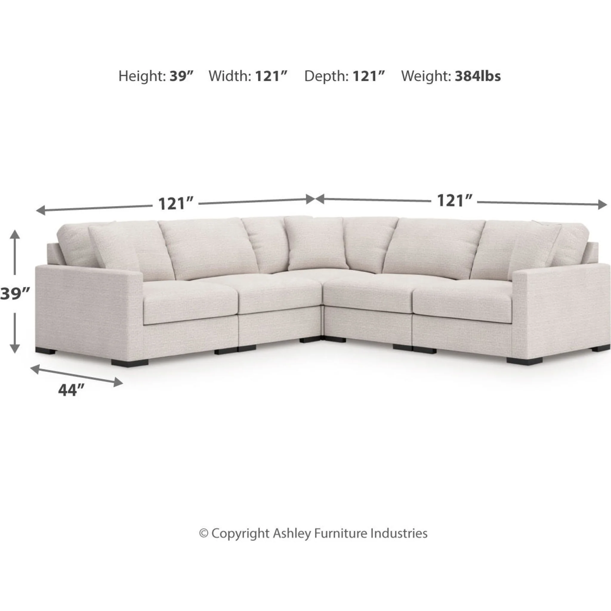 Omaha-Exclusive 5 Piece Modular Sectional - Image 3