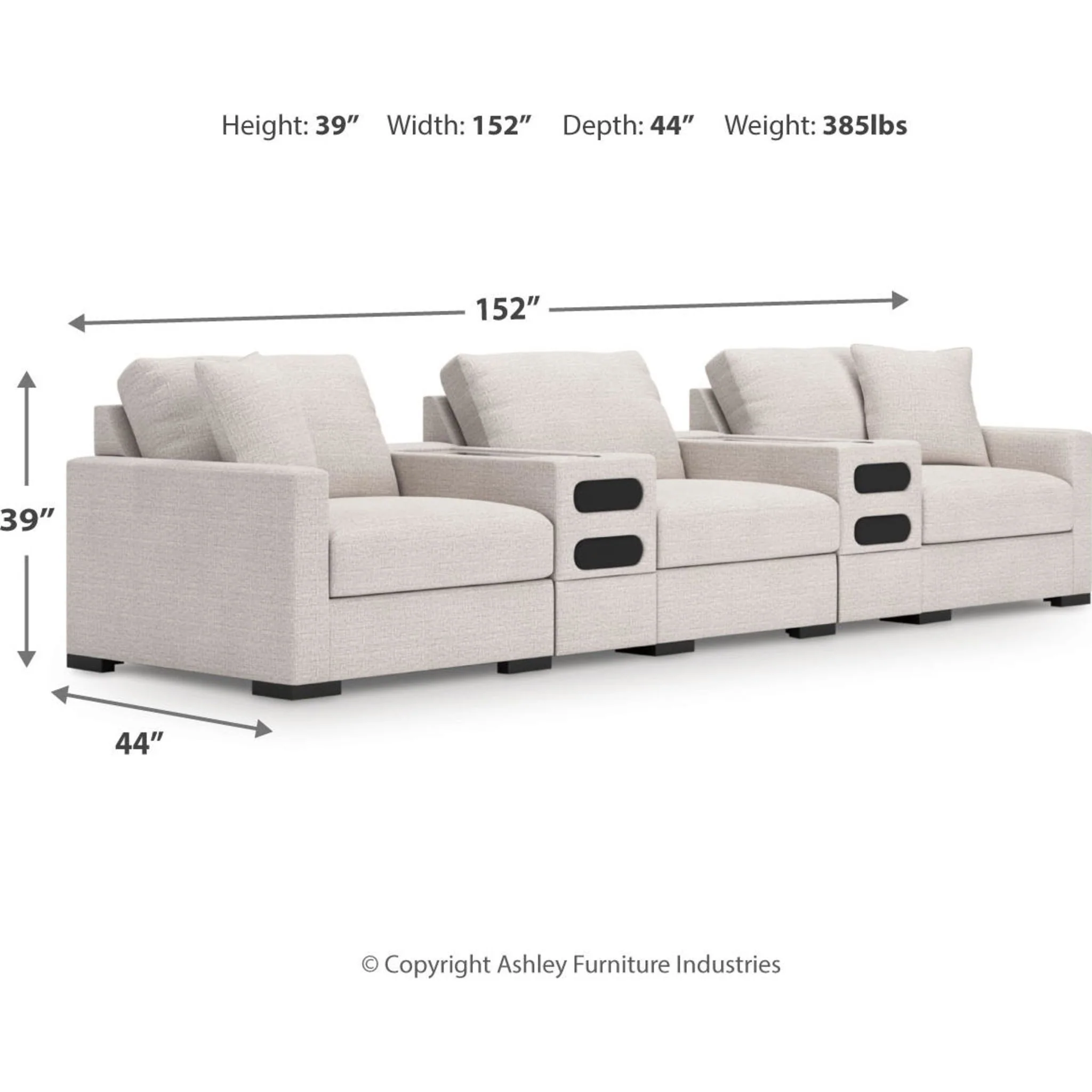 Omaha-Exclusive 5 Piece Modular Sectional with Dual Audio System - Image 11