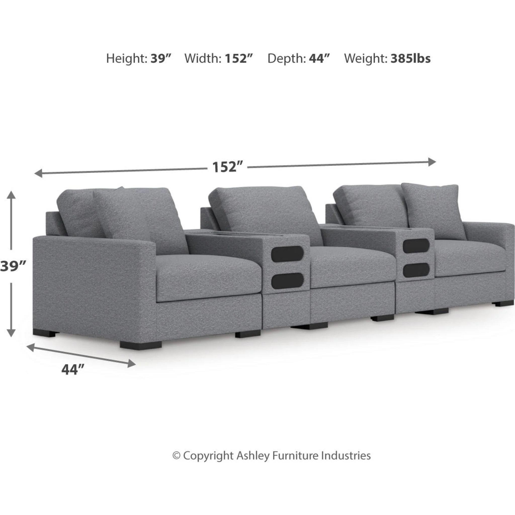 Omaha-Exclusive 5 Piece Modular Sectional with Dual Audio System - Image 3