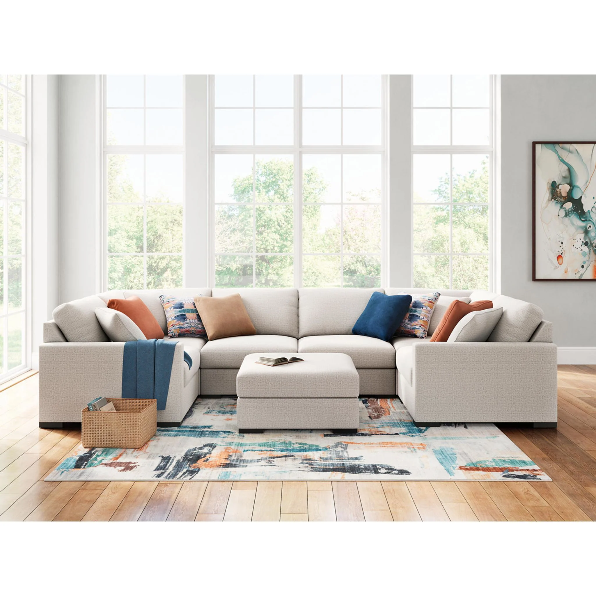 Omaha-Exclusive 5 Piece Modular Sectional with Dual Chaise and Dual Audio System - Image 2