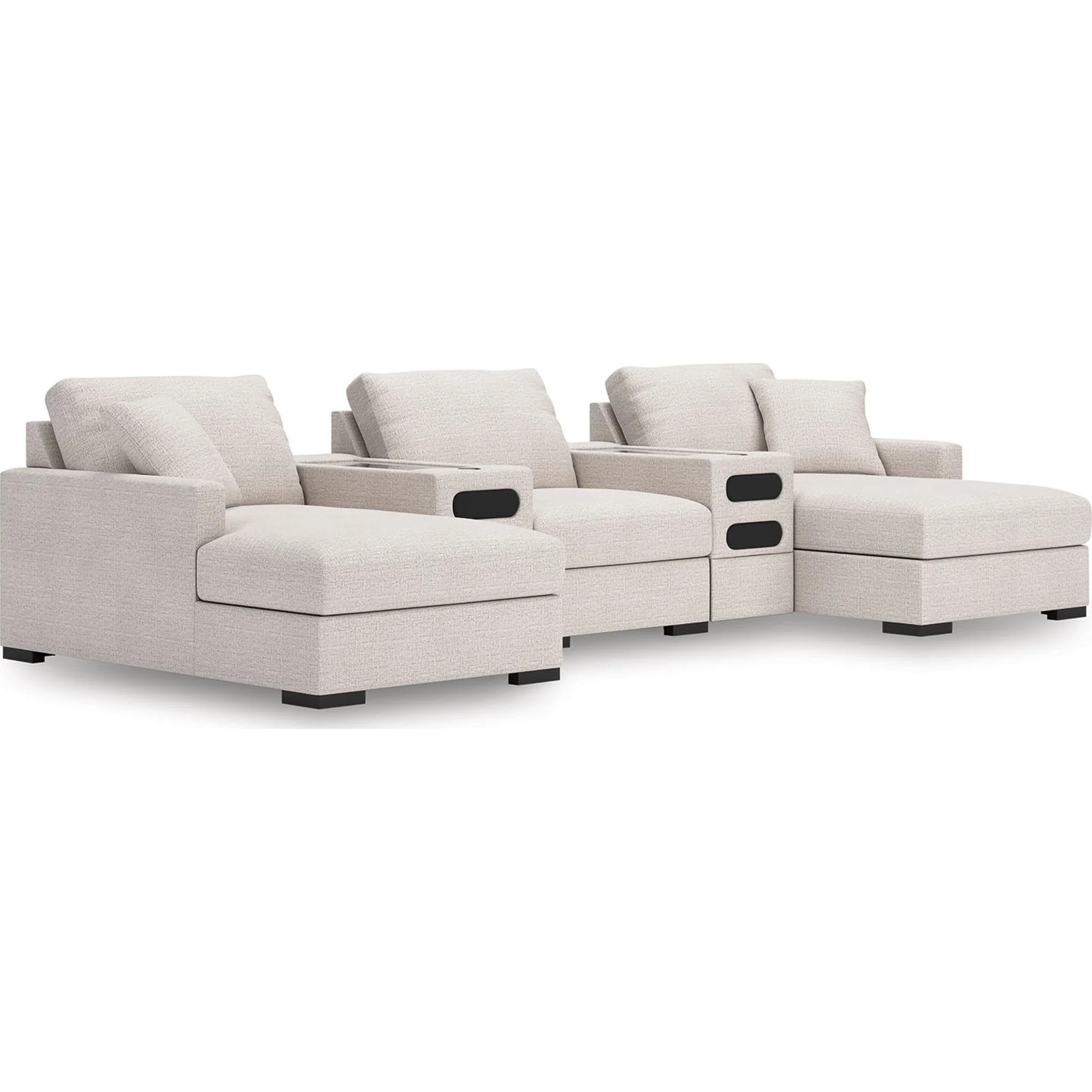 Omaha-Exclusive 5 Piece Modular Sectional with Dual Chaise and Dual Audio System - Image 4