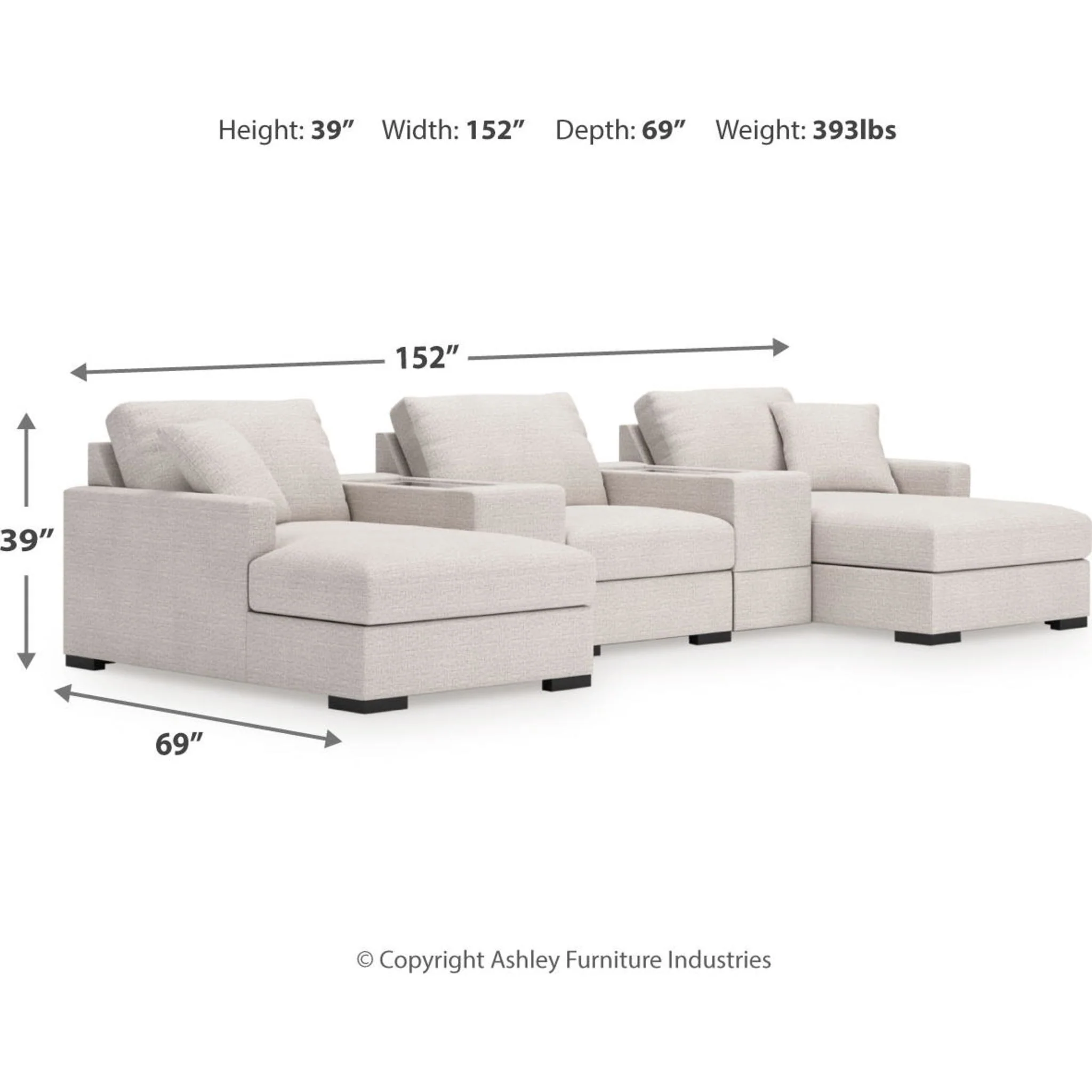 Omaha-Exclusive 5 Piece Modular Sectional with Dual Chaise and Dual Storage - Image 11