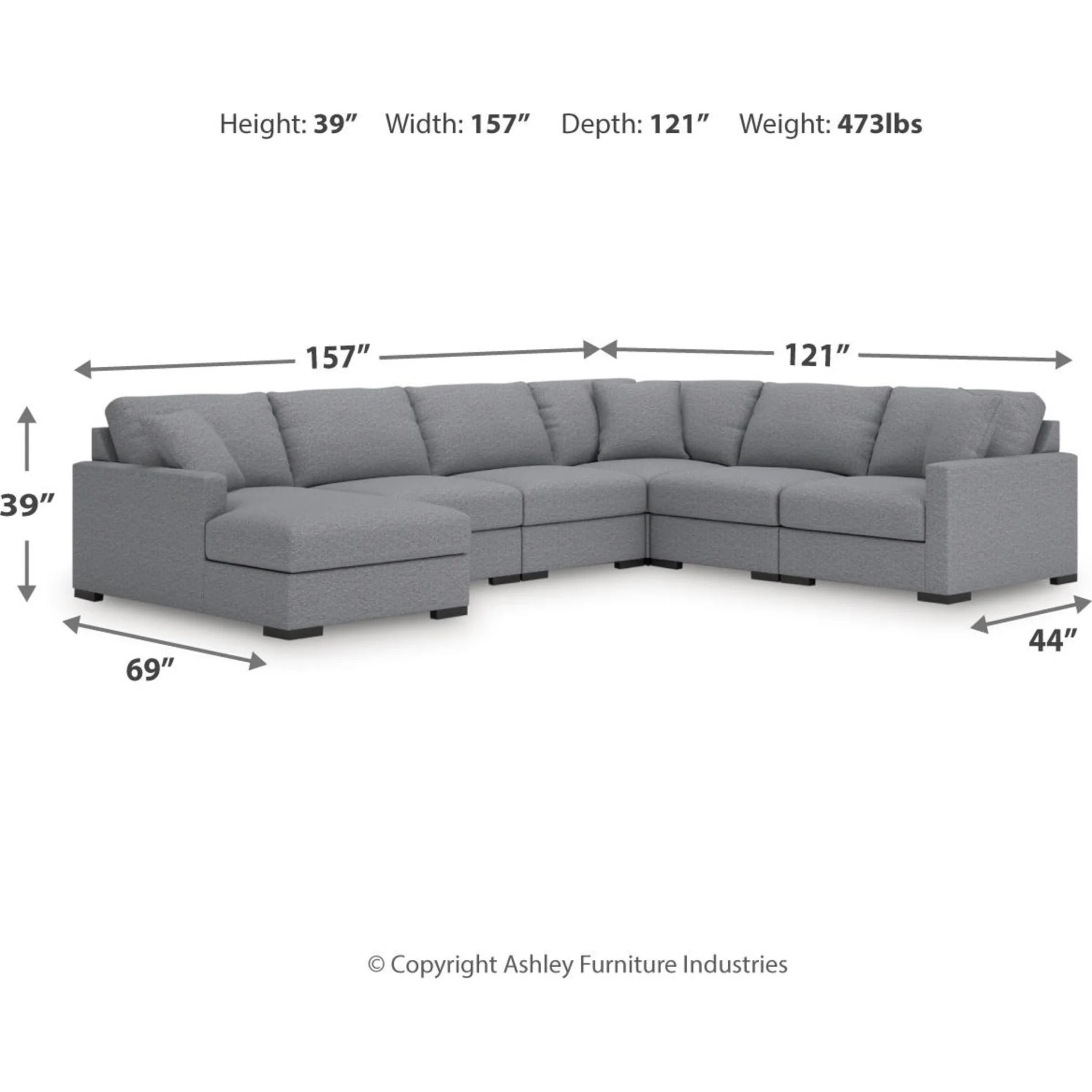Omaha-Exclusive 6 Piece Modular Sectional with Chaise - Image 58