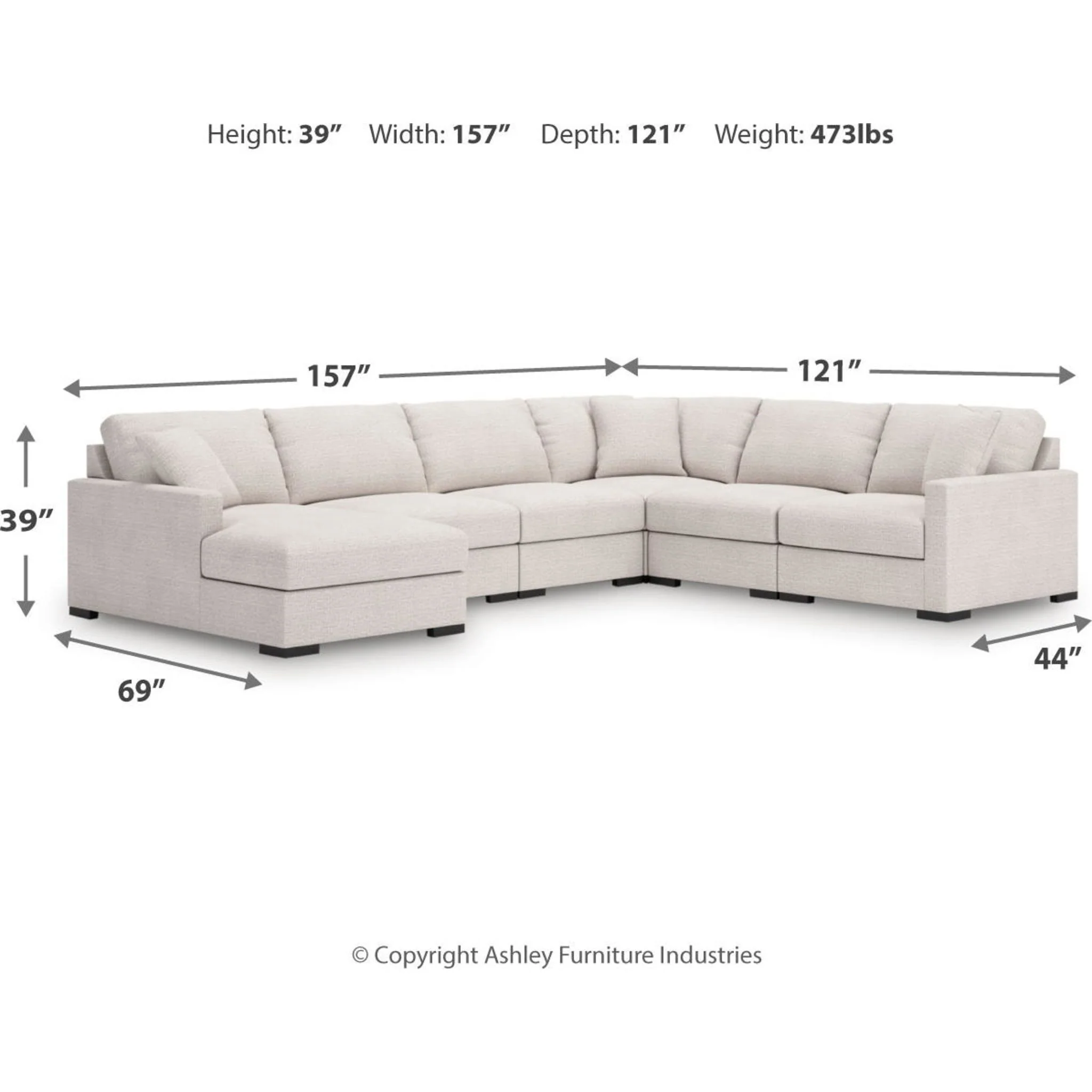 Omaha-Exclusive 6 Piece Modular Sectional with Chaise - Image 85