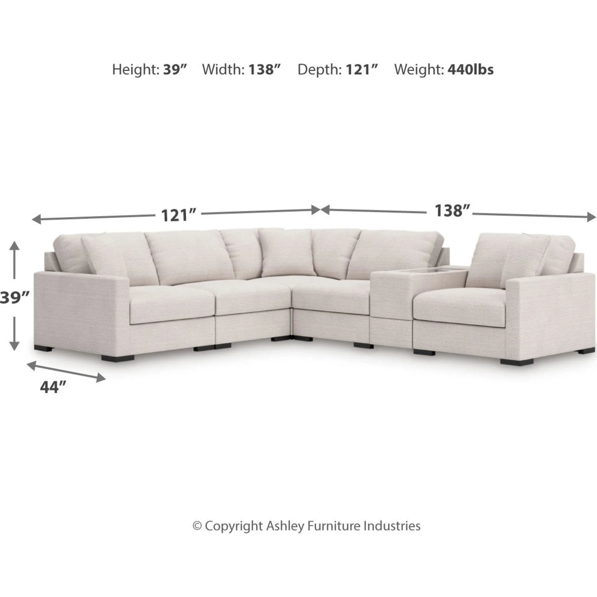 Omaha-Exclusive 6 Piece Modular Sectional with Storage - Image 12