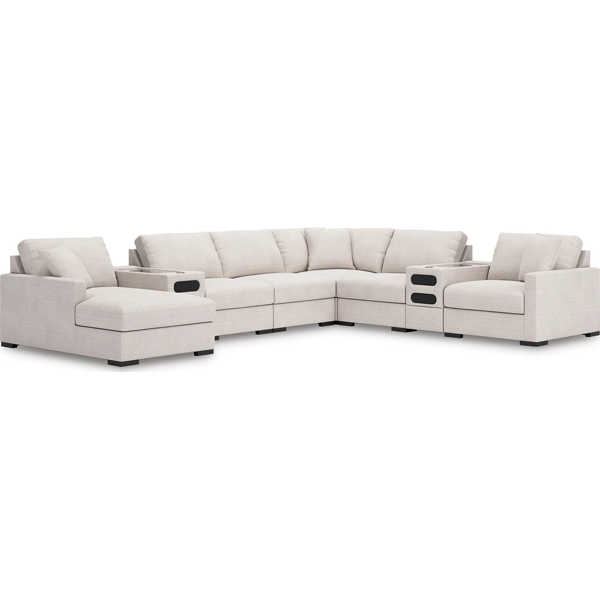 Omaha-Exclusive 8 Piece Modular Sectional with Audio System and Chaise - Image 16