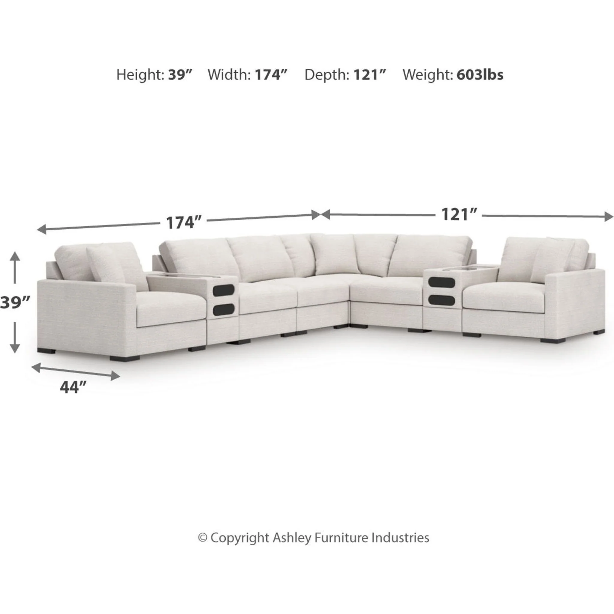 Omaha-Exclusive 8 Piece Modular Sectional with Dual Audio System - Image 36