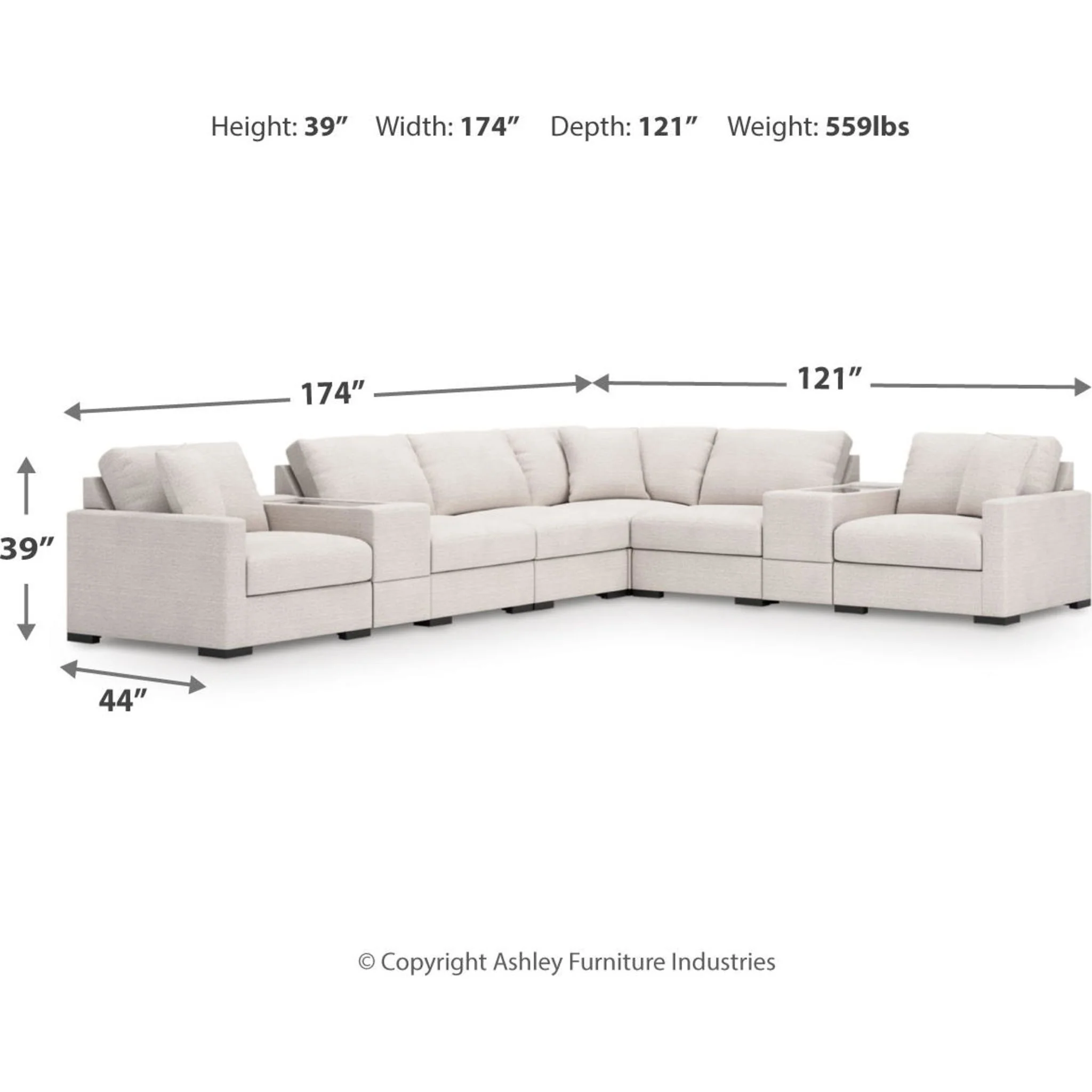 Omaha-Exclusive 8 Piece Modular Sectional with Dual Storage - Image 3