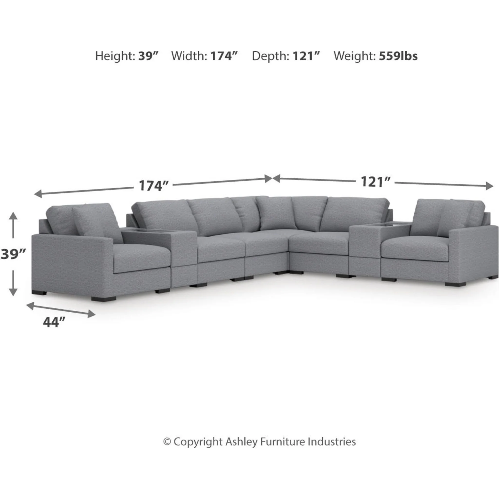 Omaha-Exclusive 8 Piece Modular Sectional with Dual Storage - Image 37
