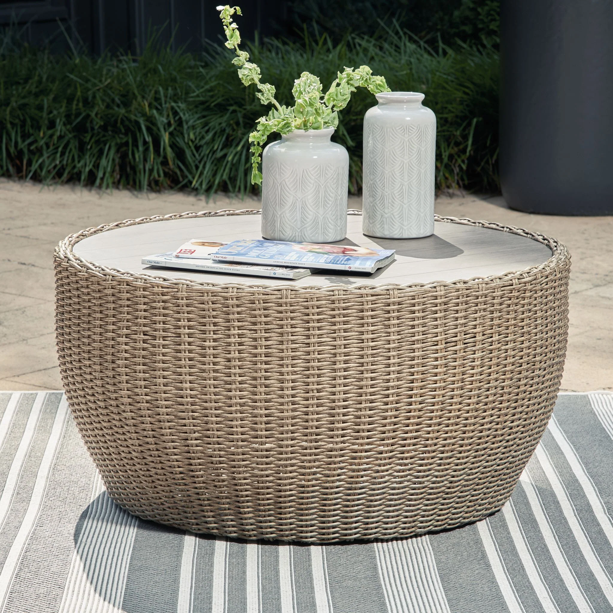 Danson Outdoor Round Cocktail Table - Image 2