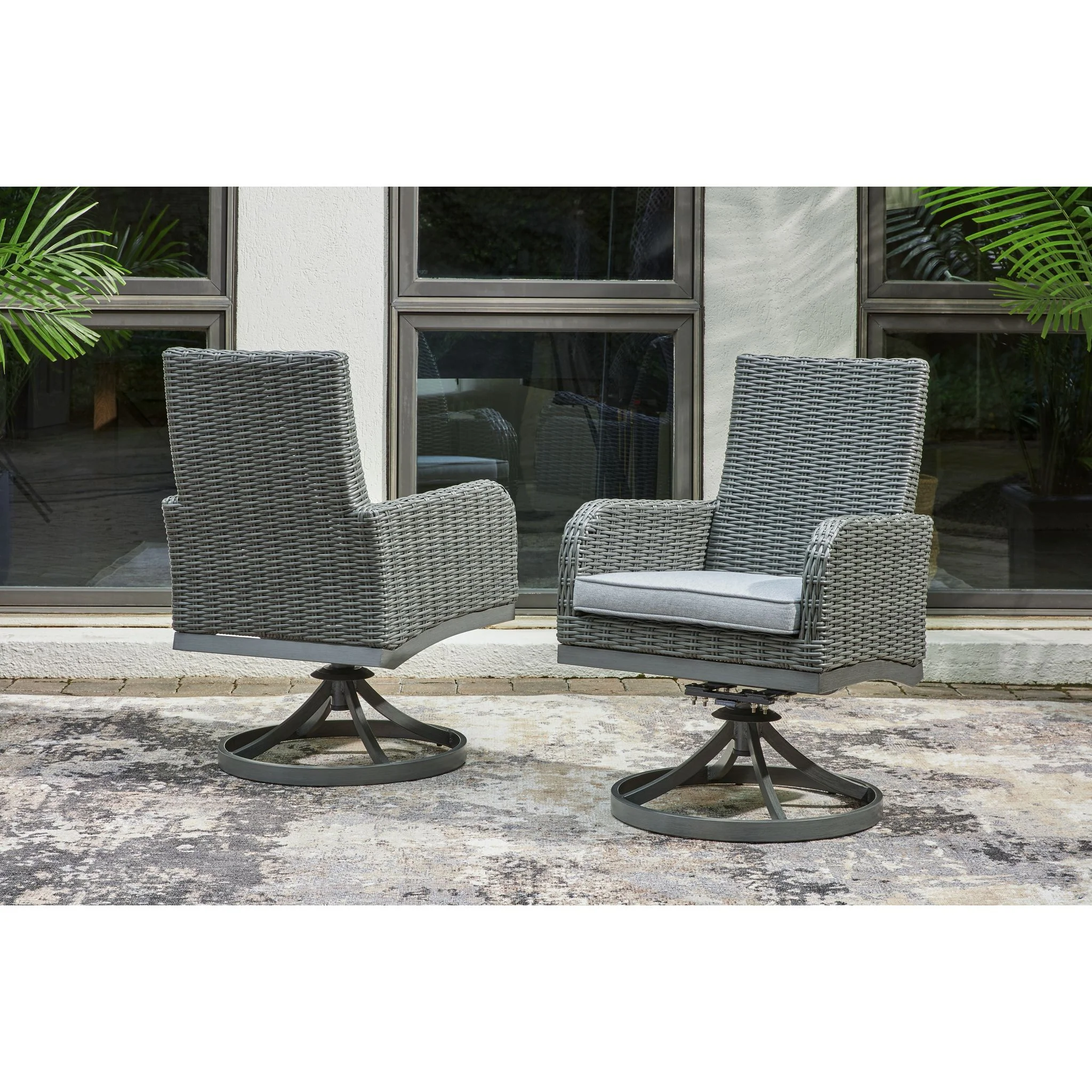 Outdoor Elite Park Swivel Chair w/Cushion (set of 2) - Image 2