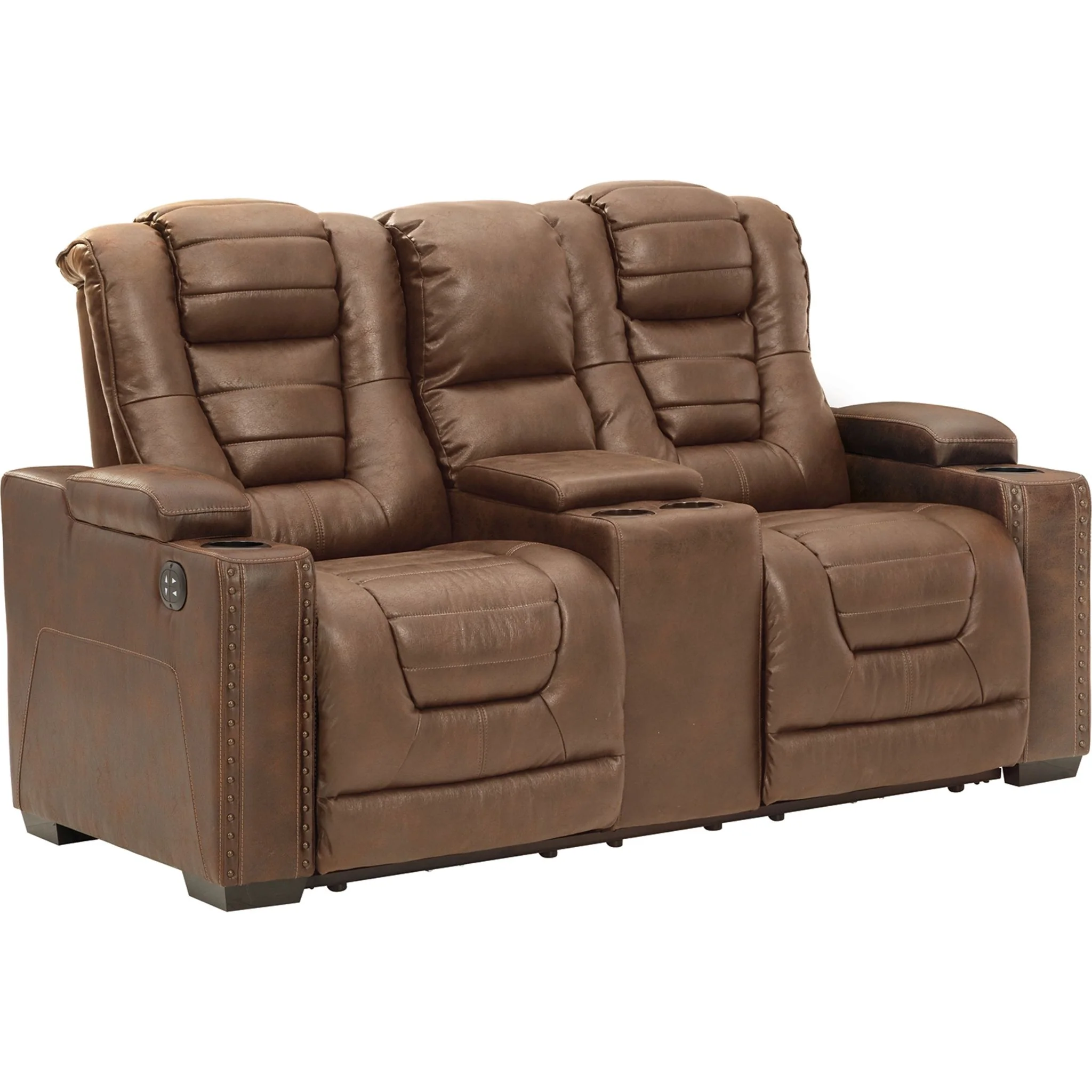 Owner's Box Power Reclining Loveseat with Adjustable Headrest - Image 5
