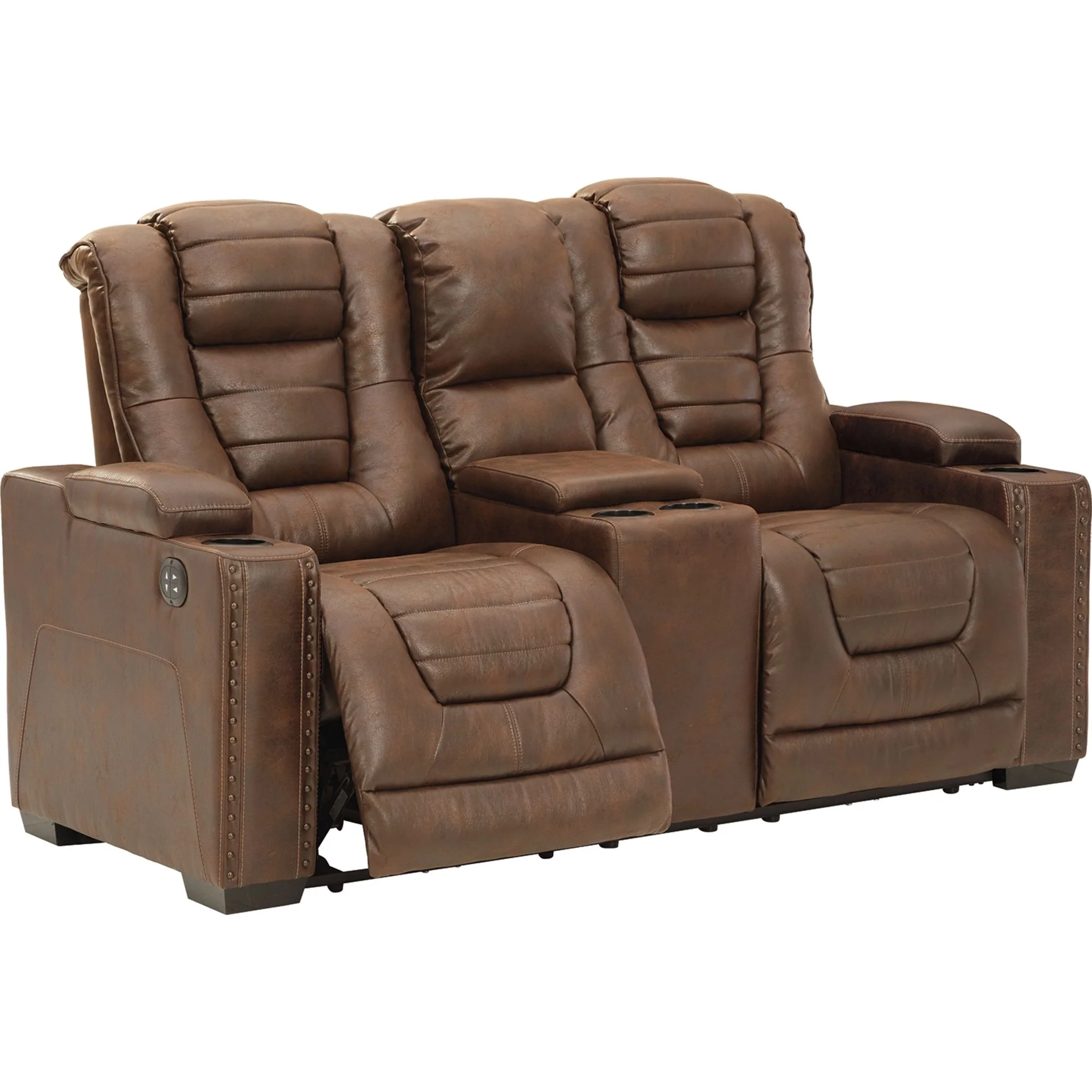 Owner's Box Power Reclining Loveseat with Adjustable Headrest - Image 6