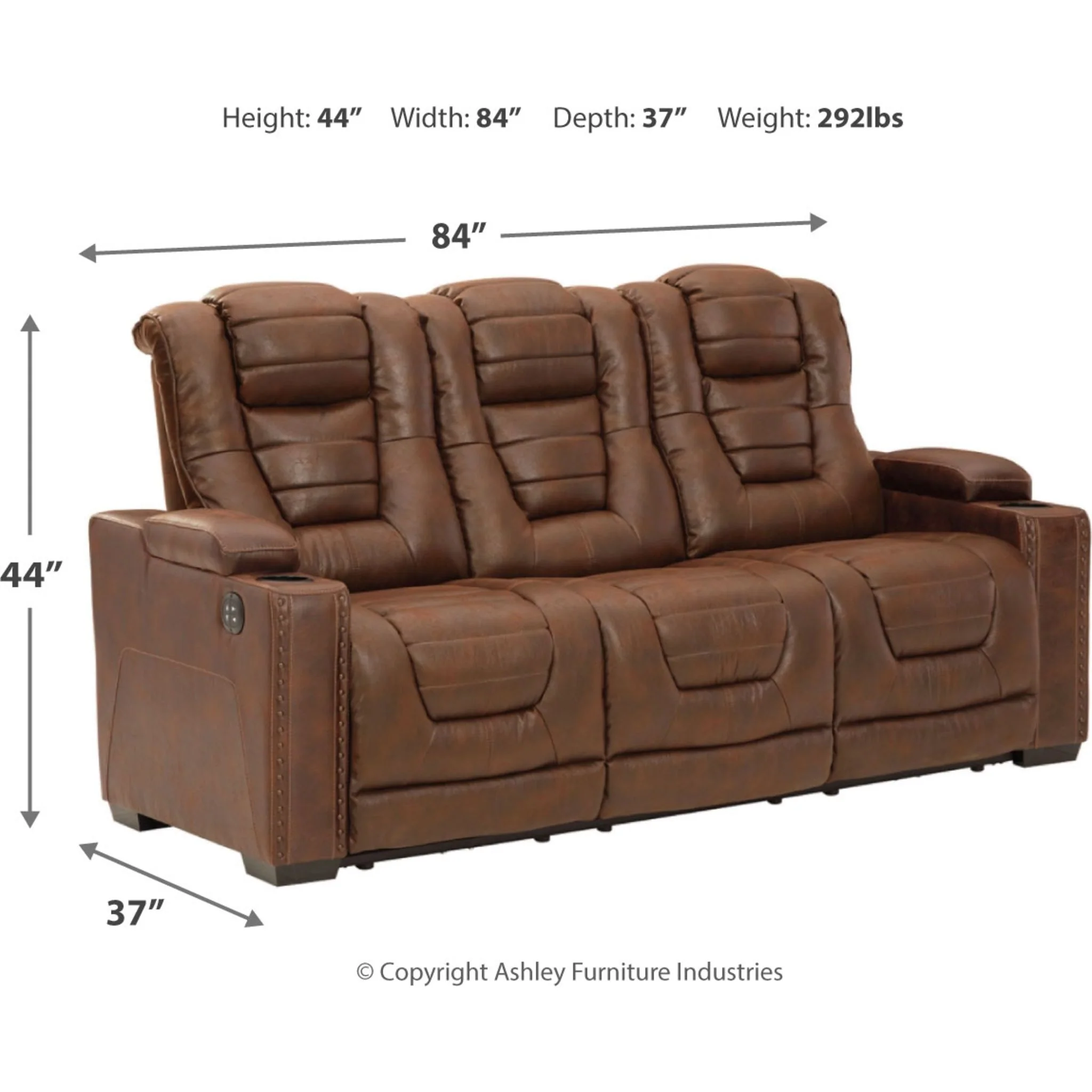 Owner's Box Power Reclining Sofa with Adjustable Headrest - Image 8