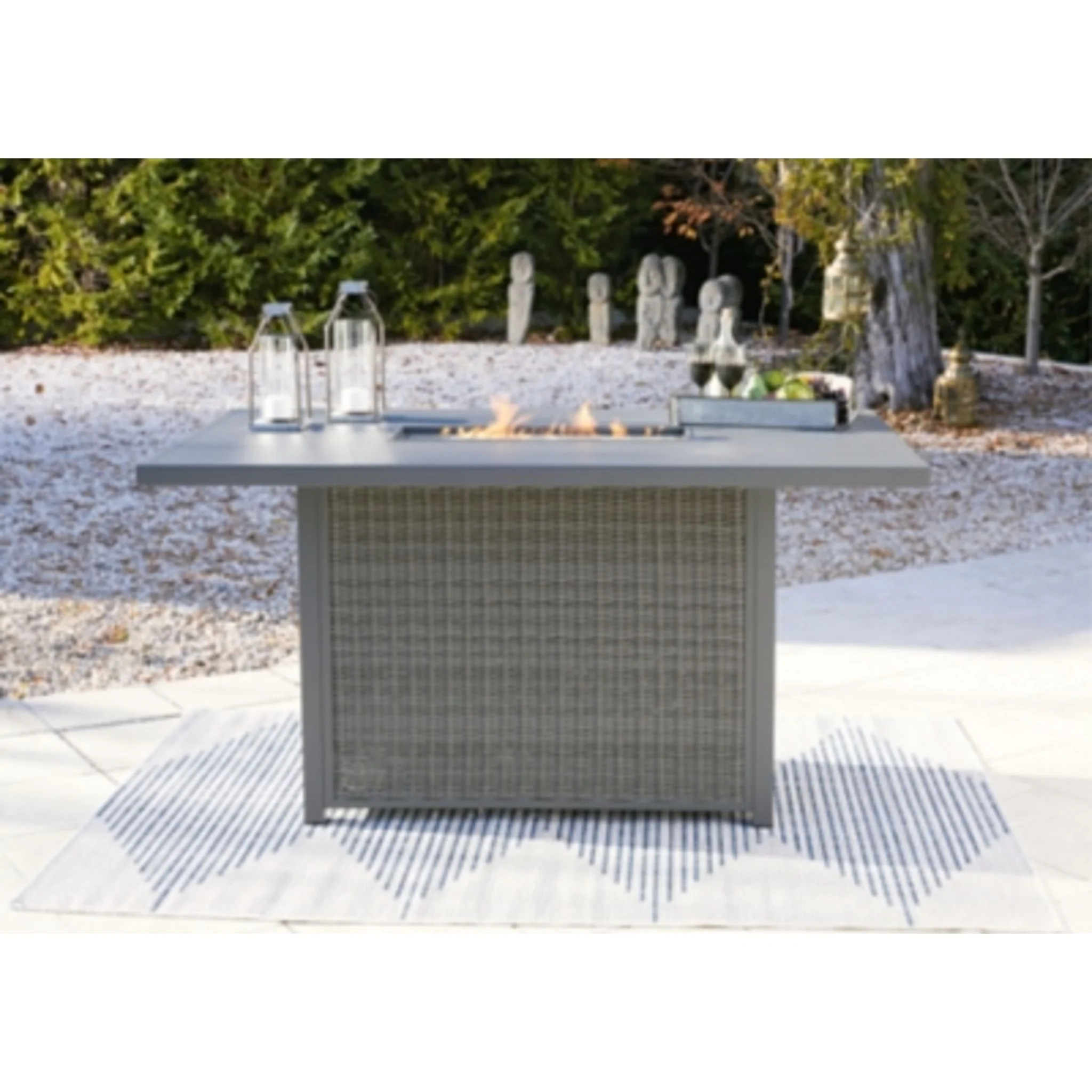 Outdoor Palazzo Bar Table with Fire Pit - Image 7
