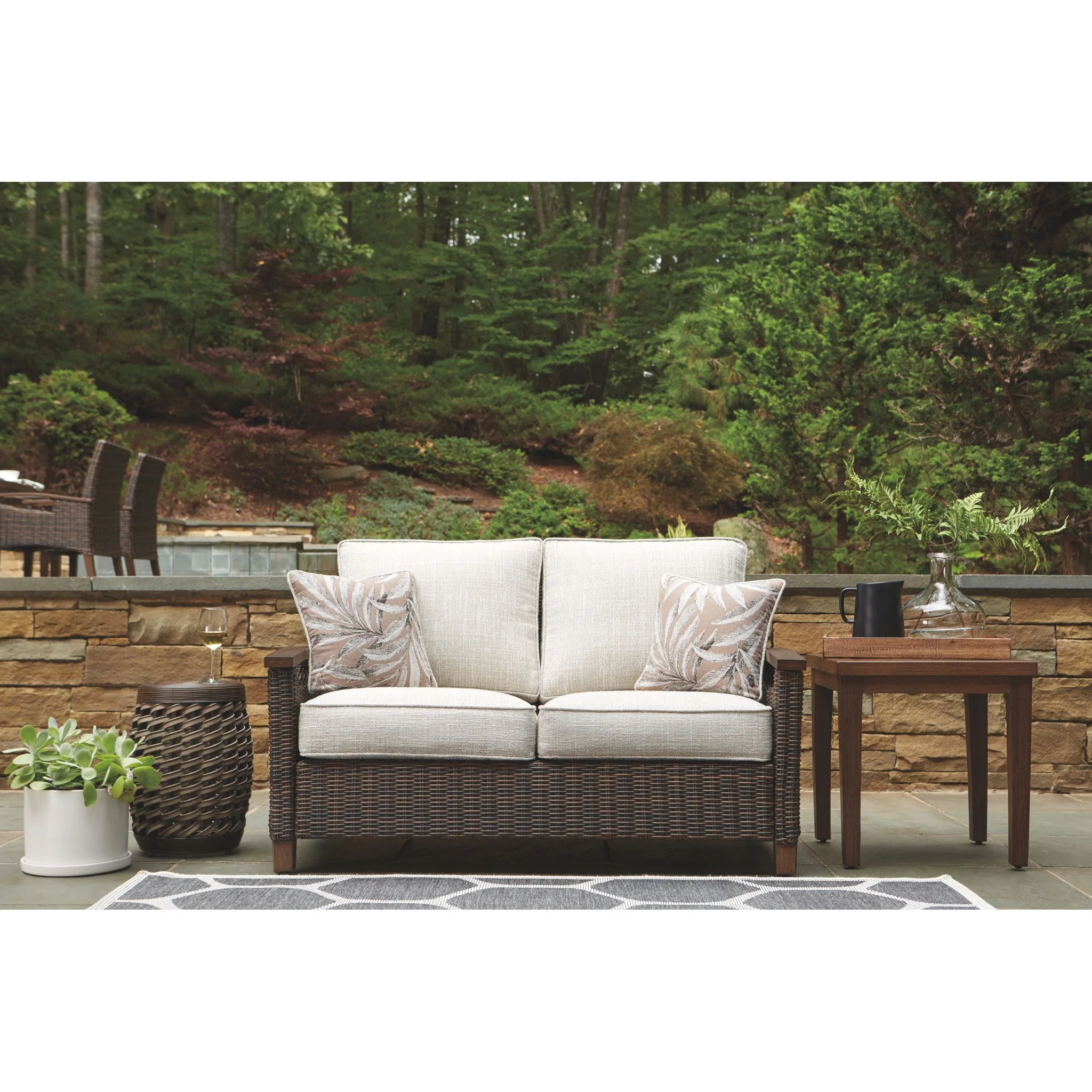 Paradise Trail Outdoor Loveseat with Cushion - Image 10