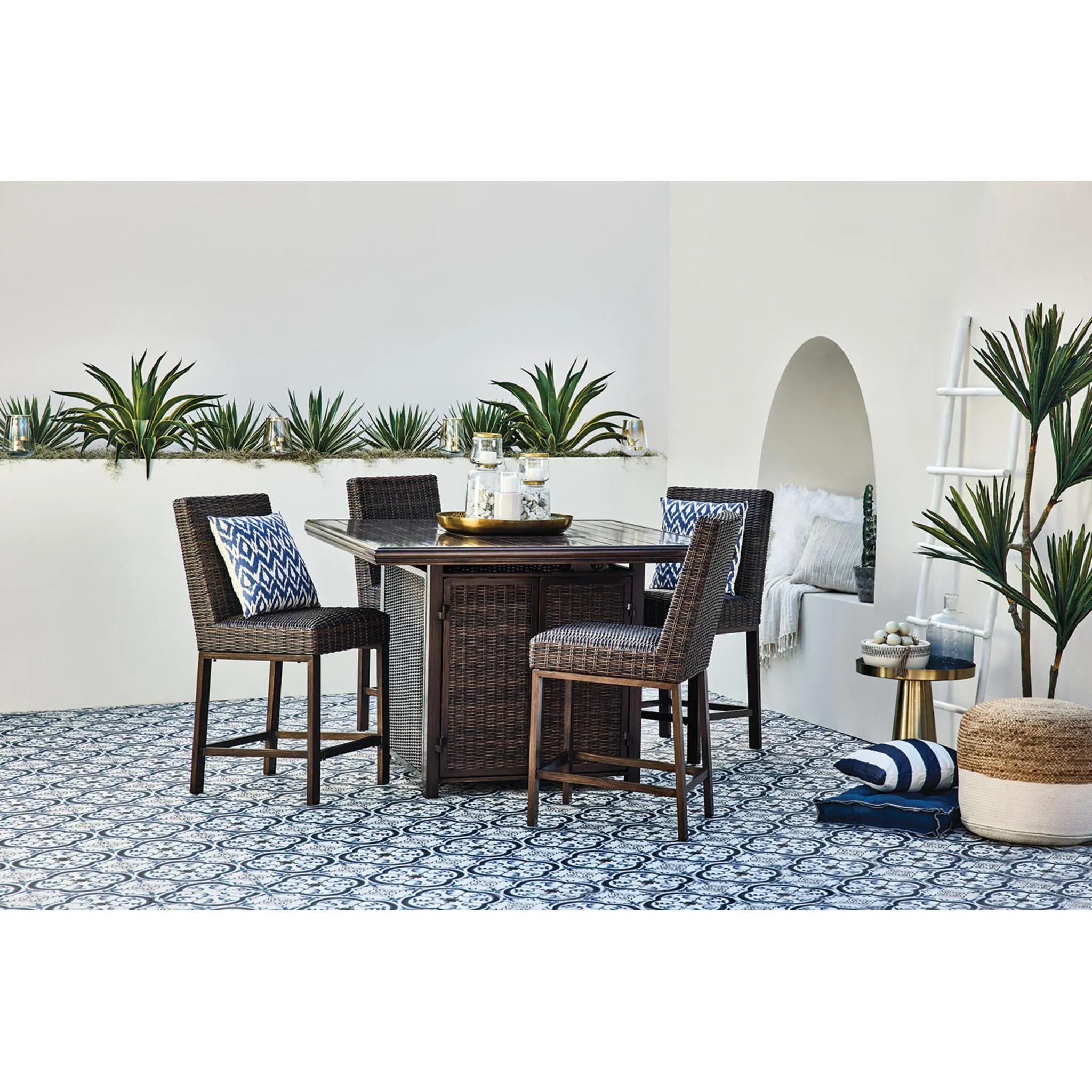 Paradise Trail Outdoor Bar Dining Set - Image 2