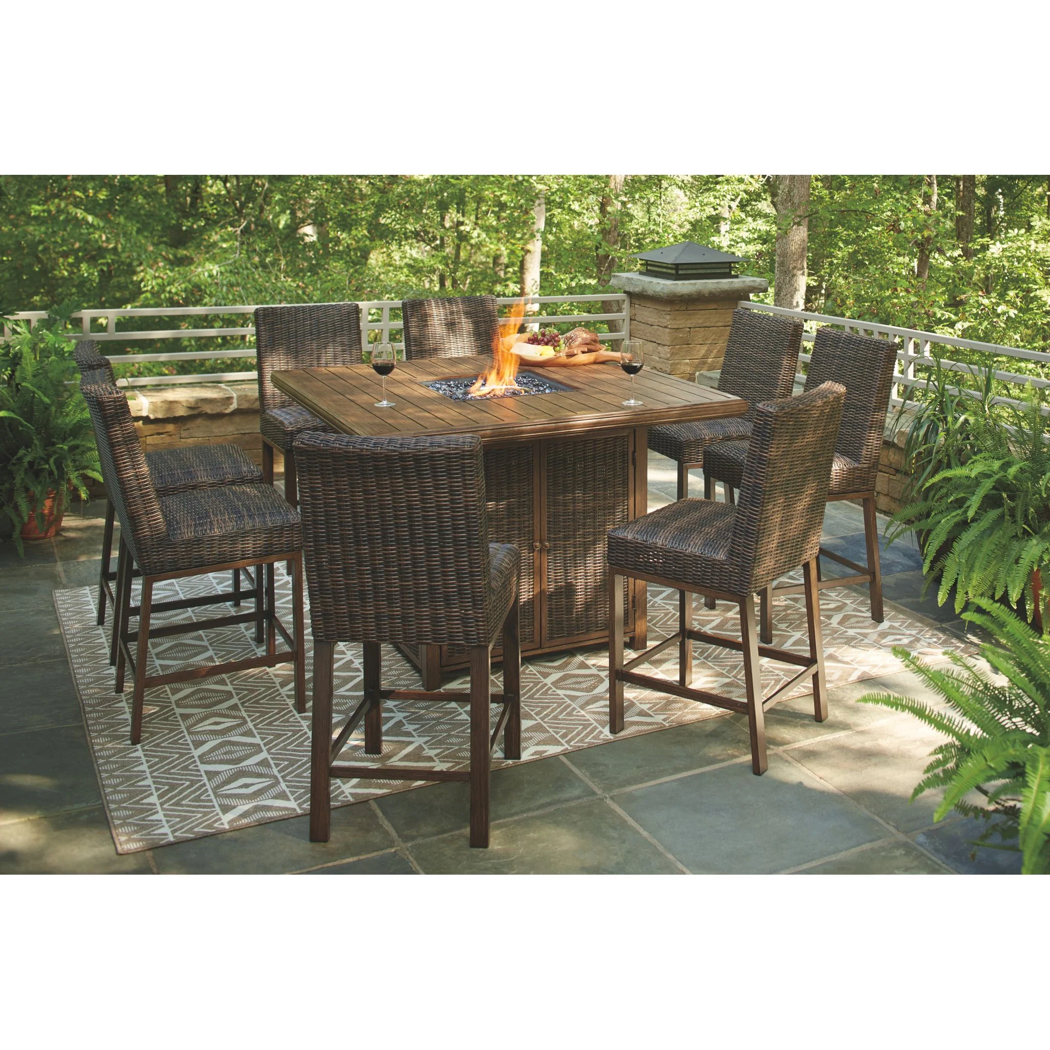 Paradise Trail Outdoor Bar Dining Set - Image 50