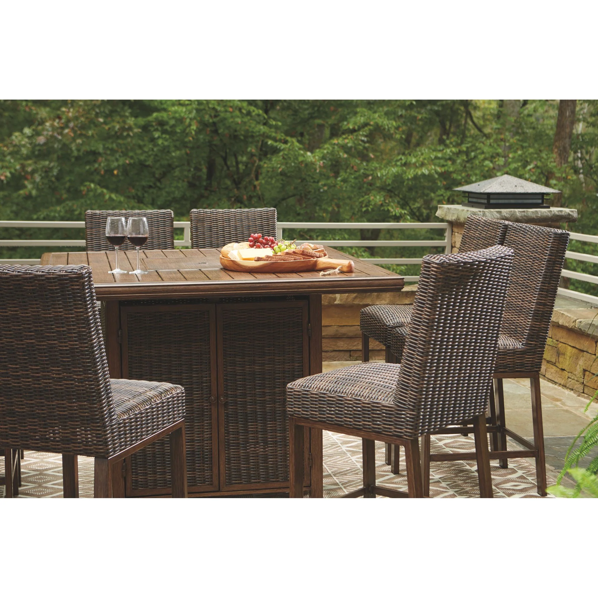 Paradise Trail Outdoor Bar Dining Set - Image 51