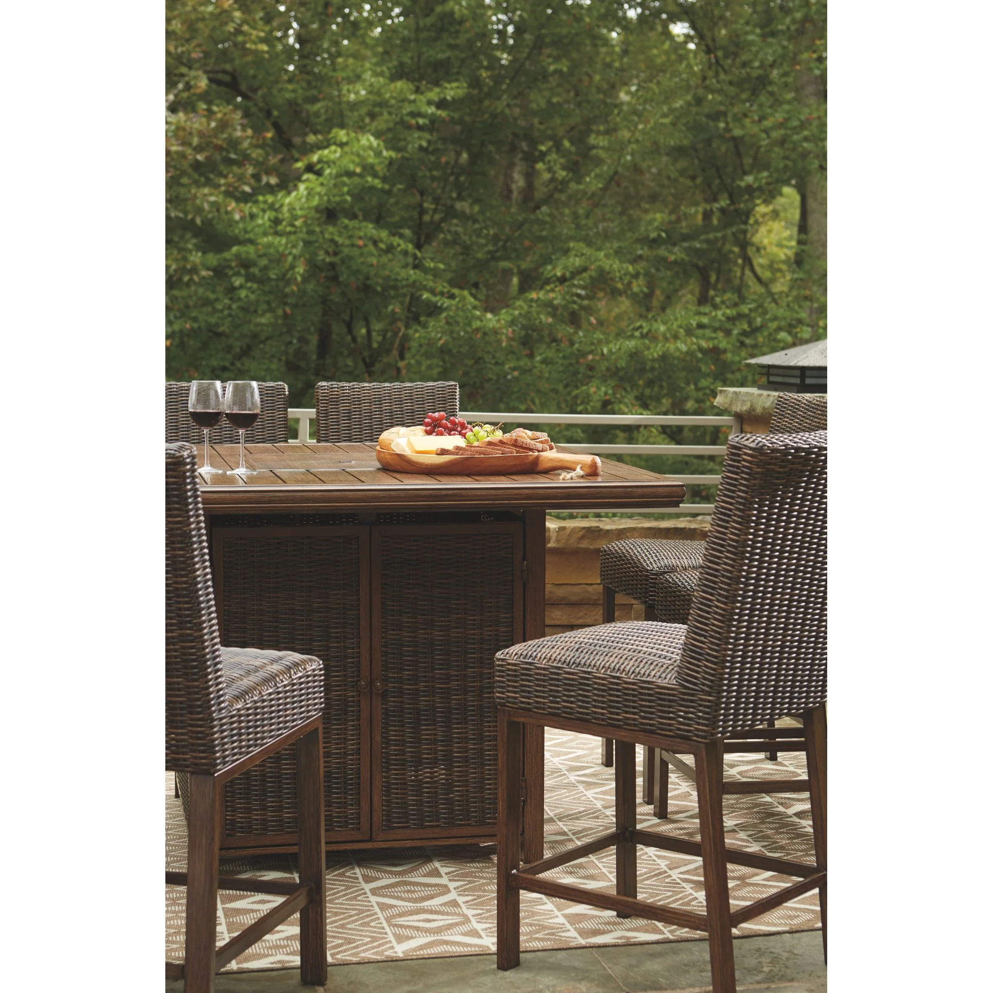 Paradise Trail Outdoor Bar Dining Set - Image 52
