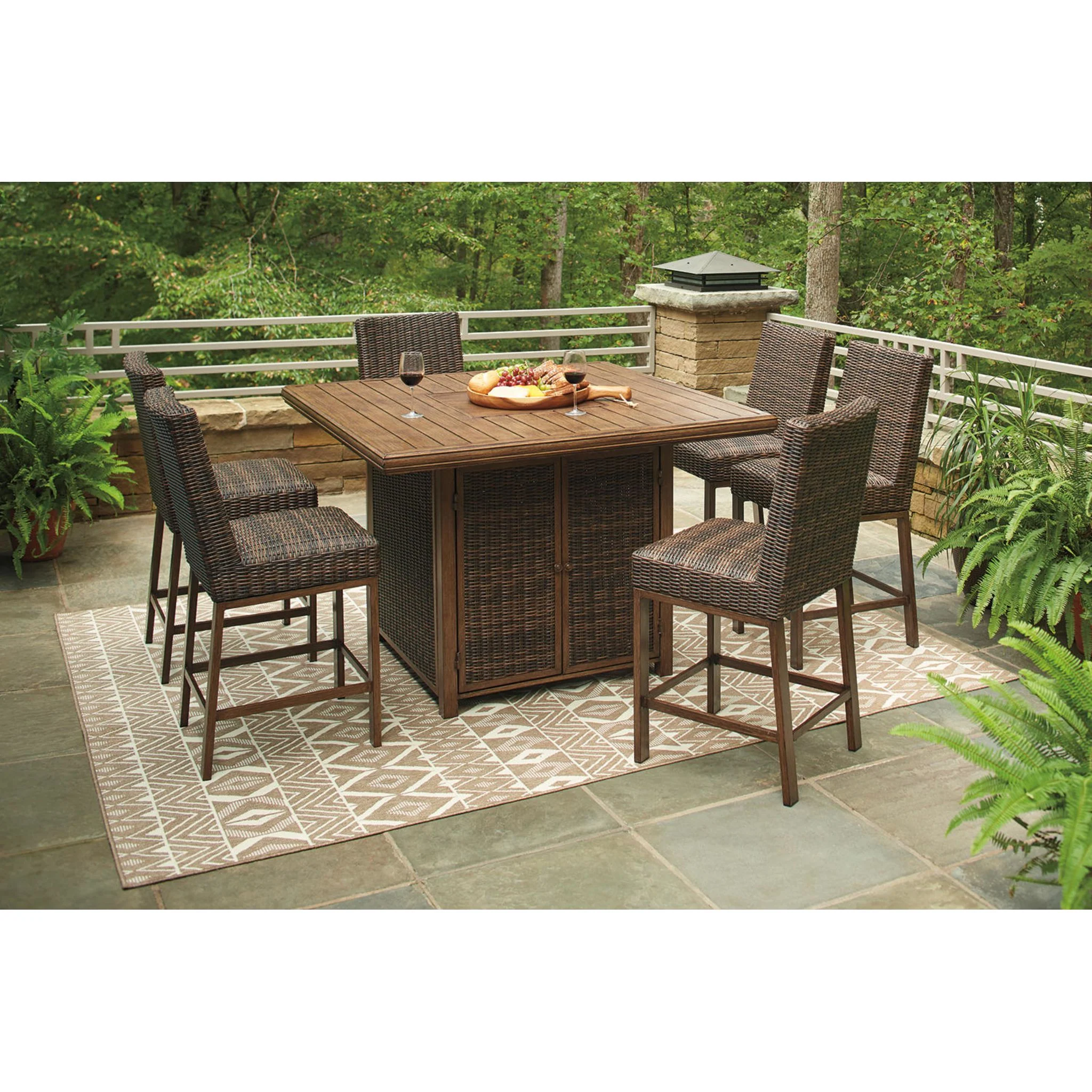Paradise Trail Outdoor Bar Dining Set - Image 63