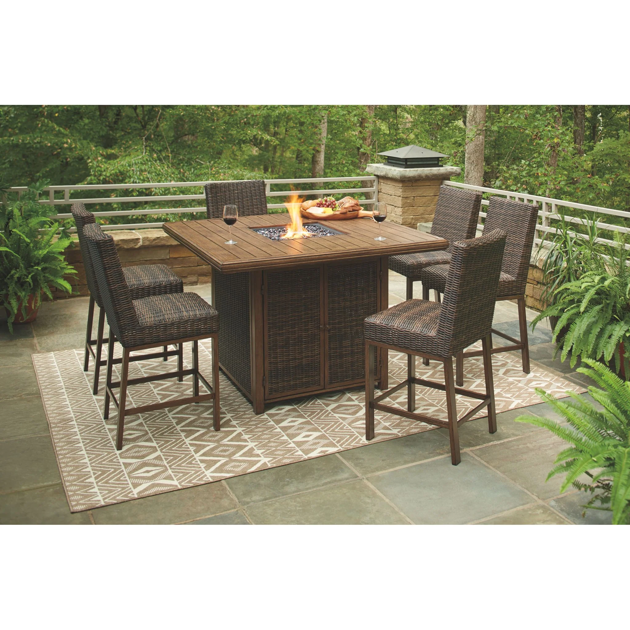 Paradise Trail Outdoor Bar Dining Set - Image 64