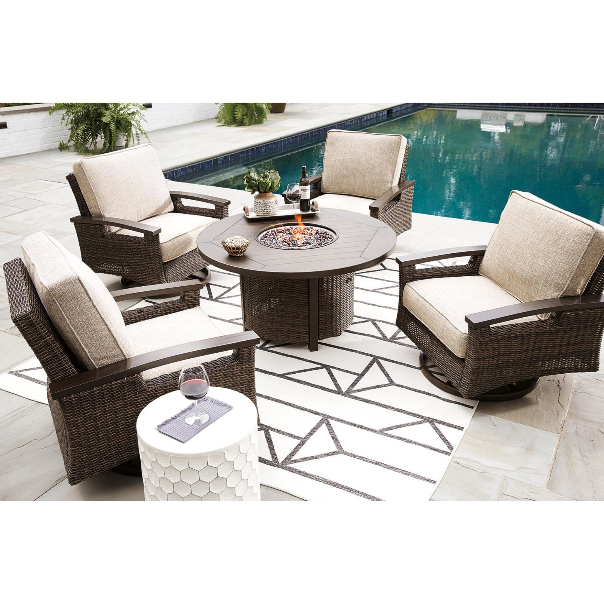 Paradise Trail Outdoor Fire Pit Table - Image 16