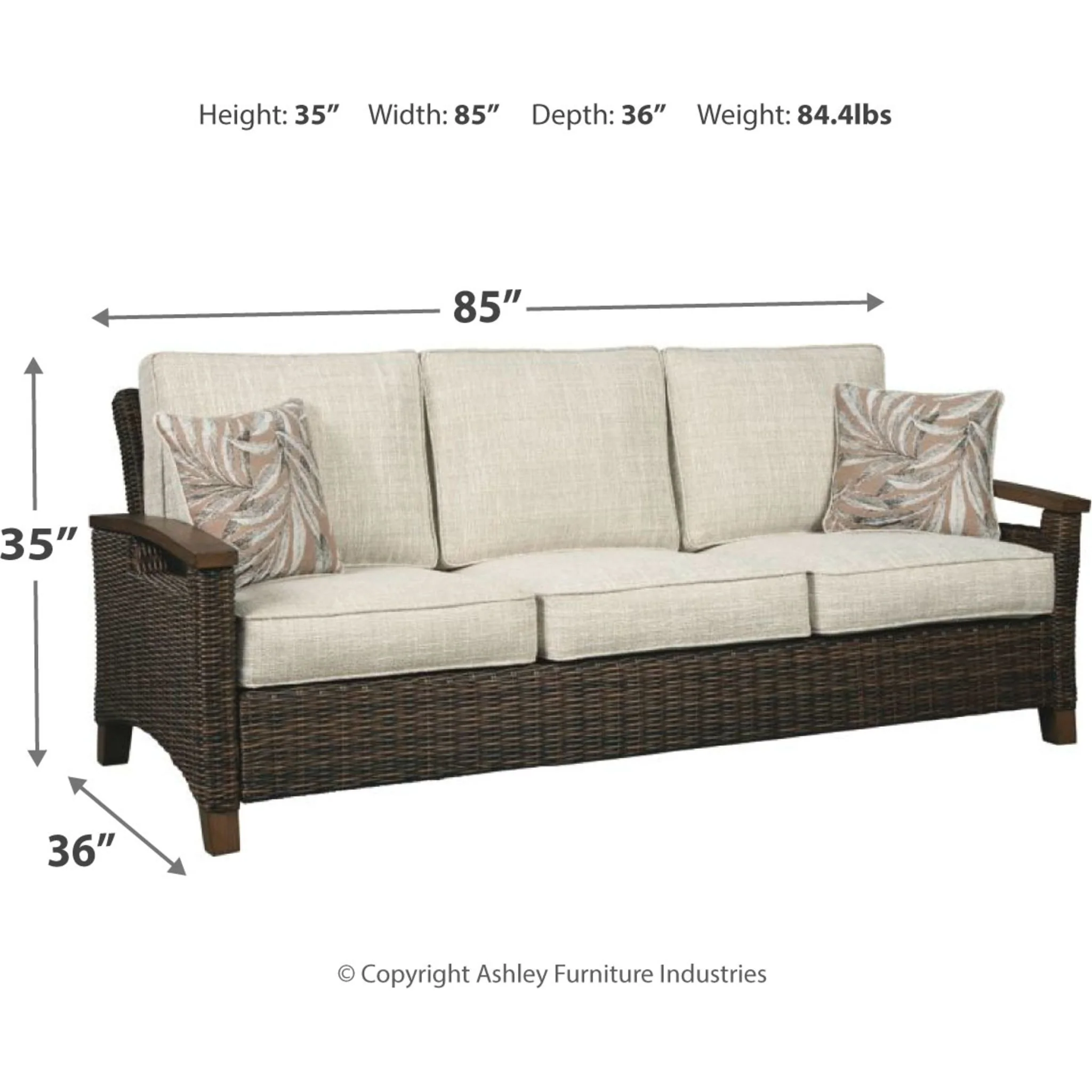 Paradise Trail Outdoor Sofa with Cushion - Image 4