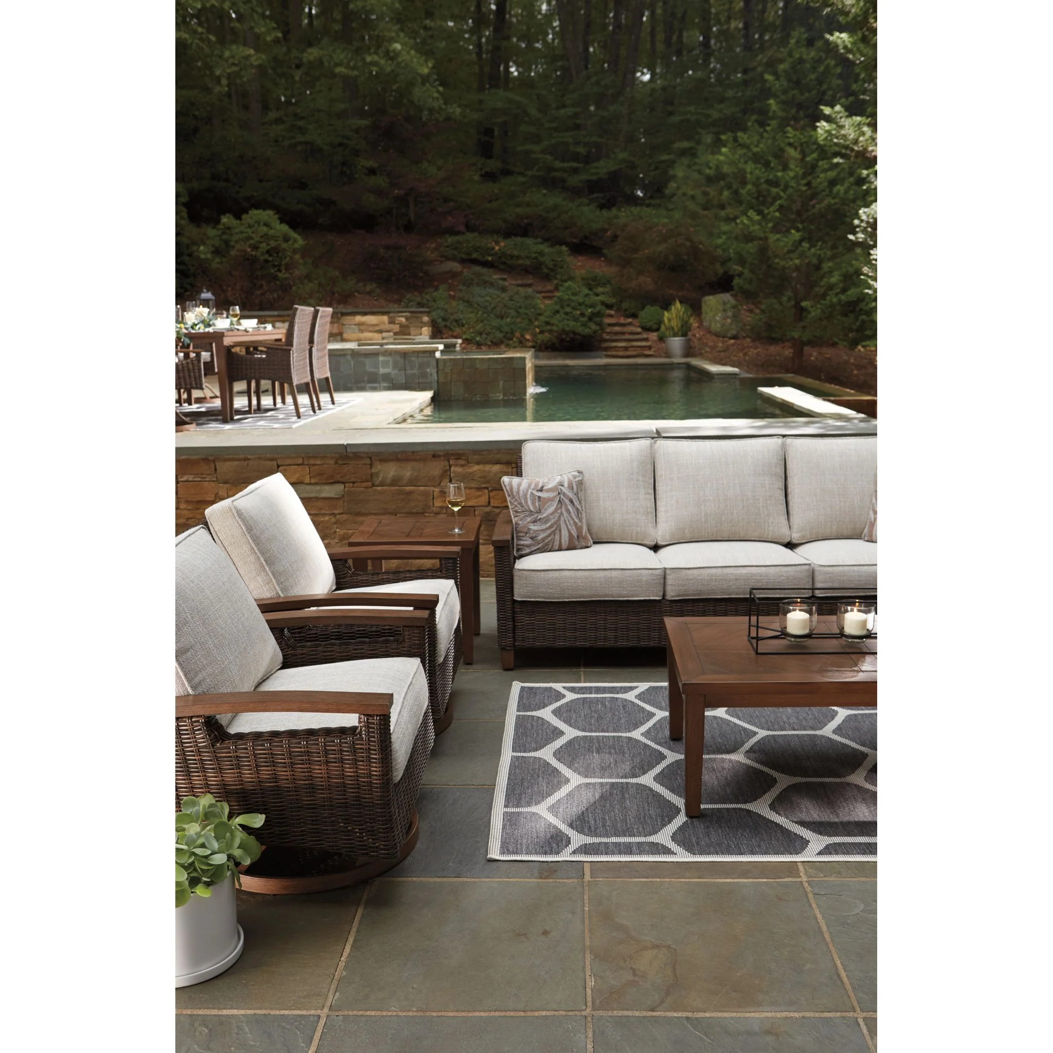 Paradise Trail Outdoor Sofa with Cushion - Image 8