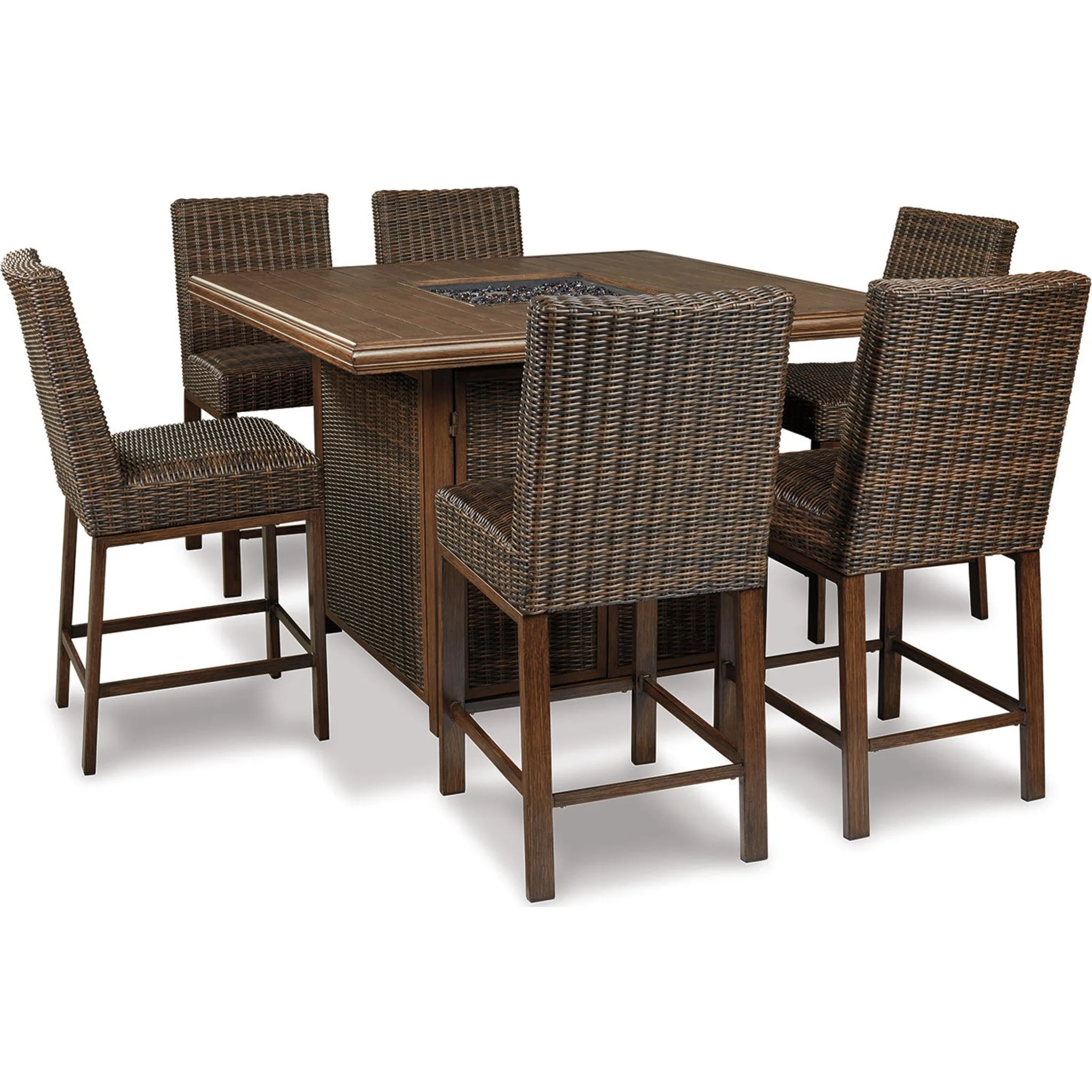 Paradise Trail Outdoor Bar Table with Fire Pit - Image 15