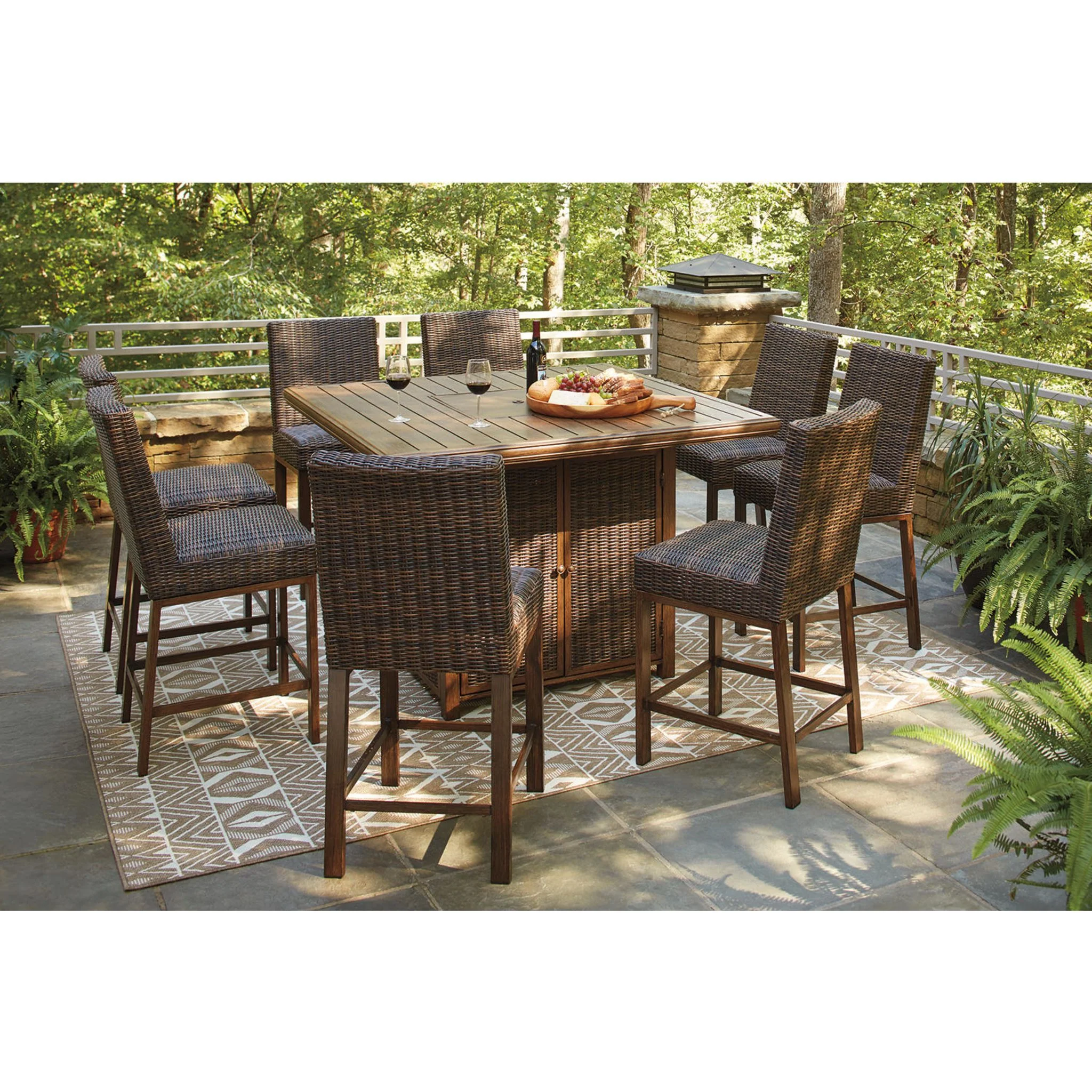 Paradise Trail Outdoor Bar Table with Fire Pit - Image 17