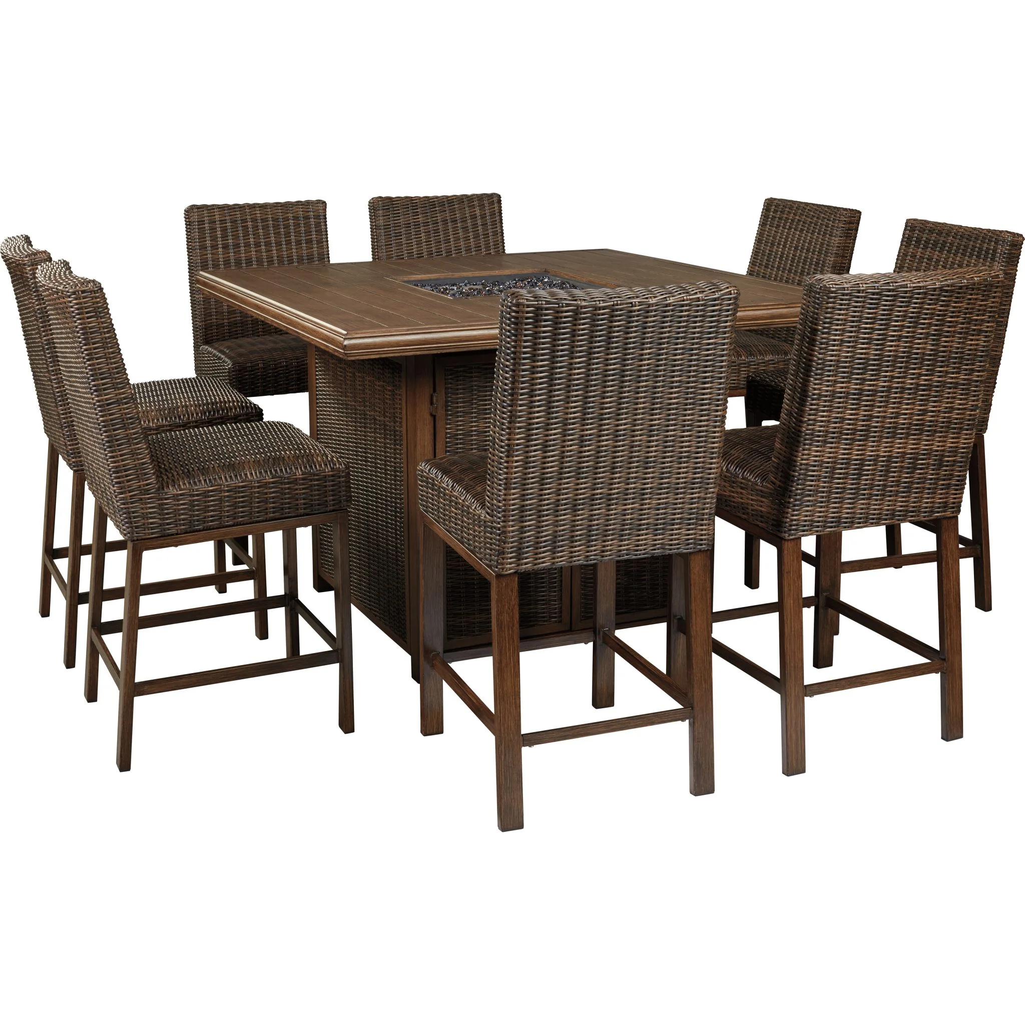 Paradise Trail Outdoor Bar Table with Fire Pit - Image 4