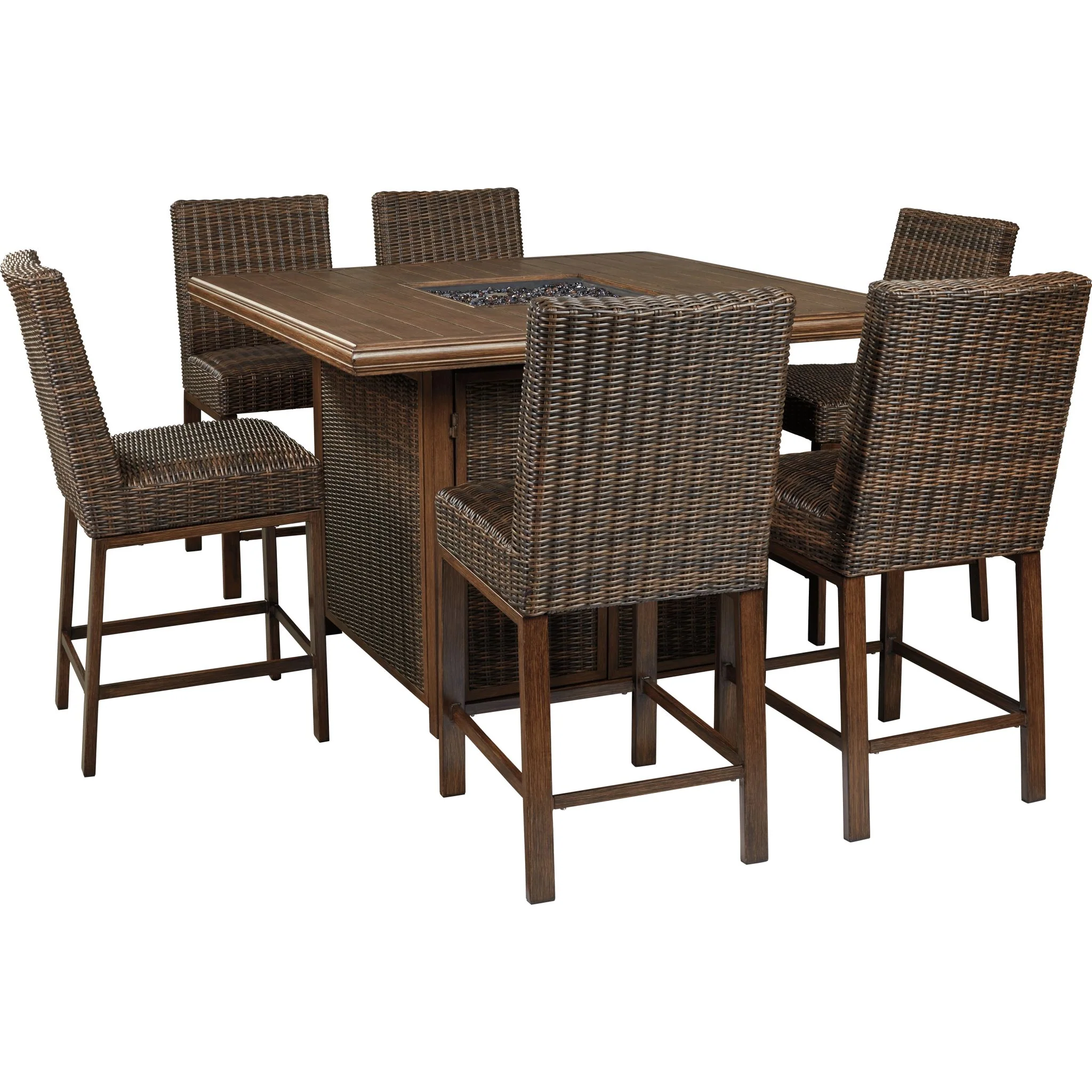 Paradise Trail Outdoor Bar Table with Fire Pit - Image 5