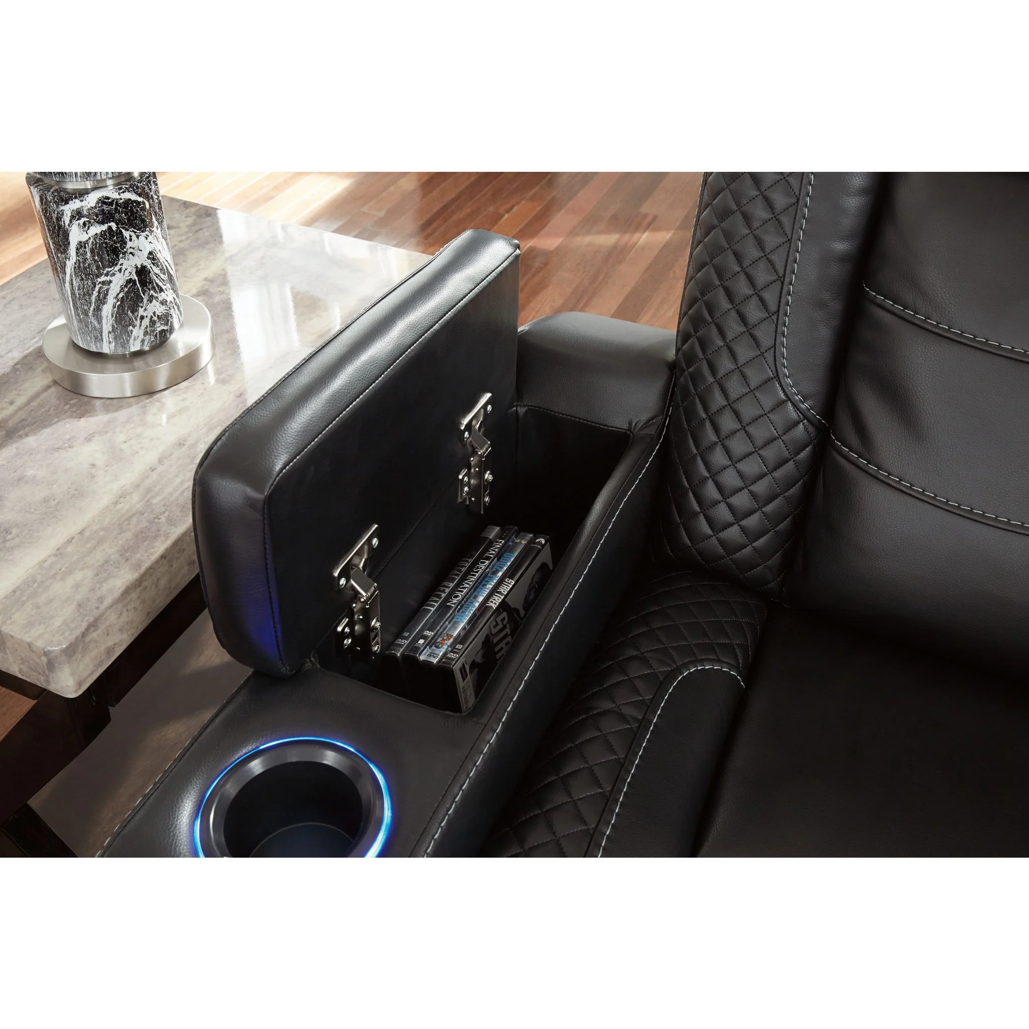 Party Time Power Reclining Loveseat with Console and Adj Head - Image 12
