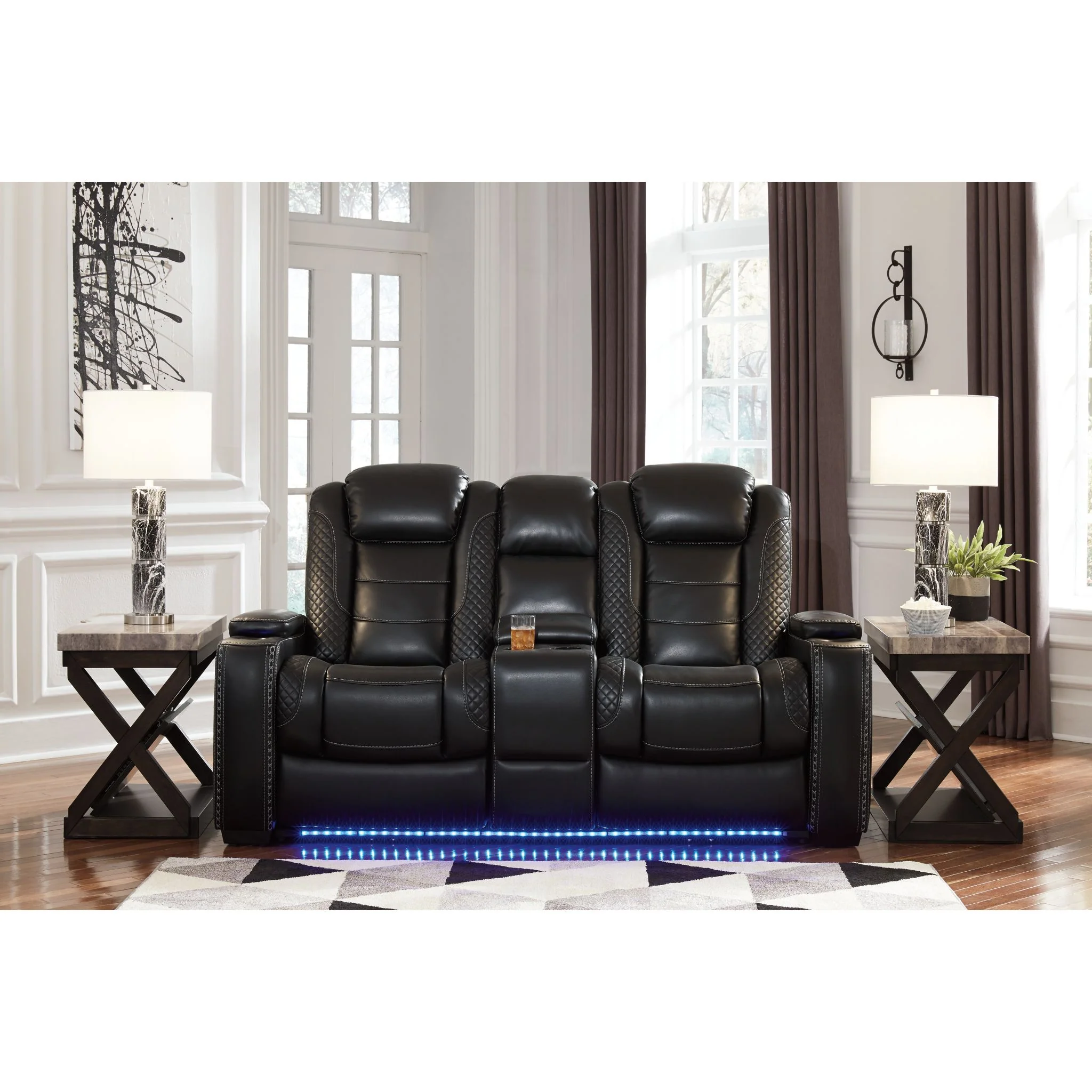 Party Time Power Reclining Loveseat with Console and Adj Head - Image 2