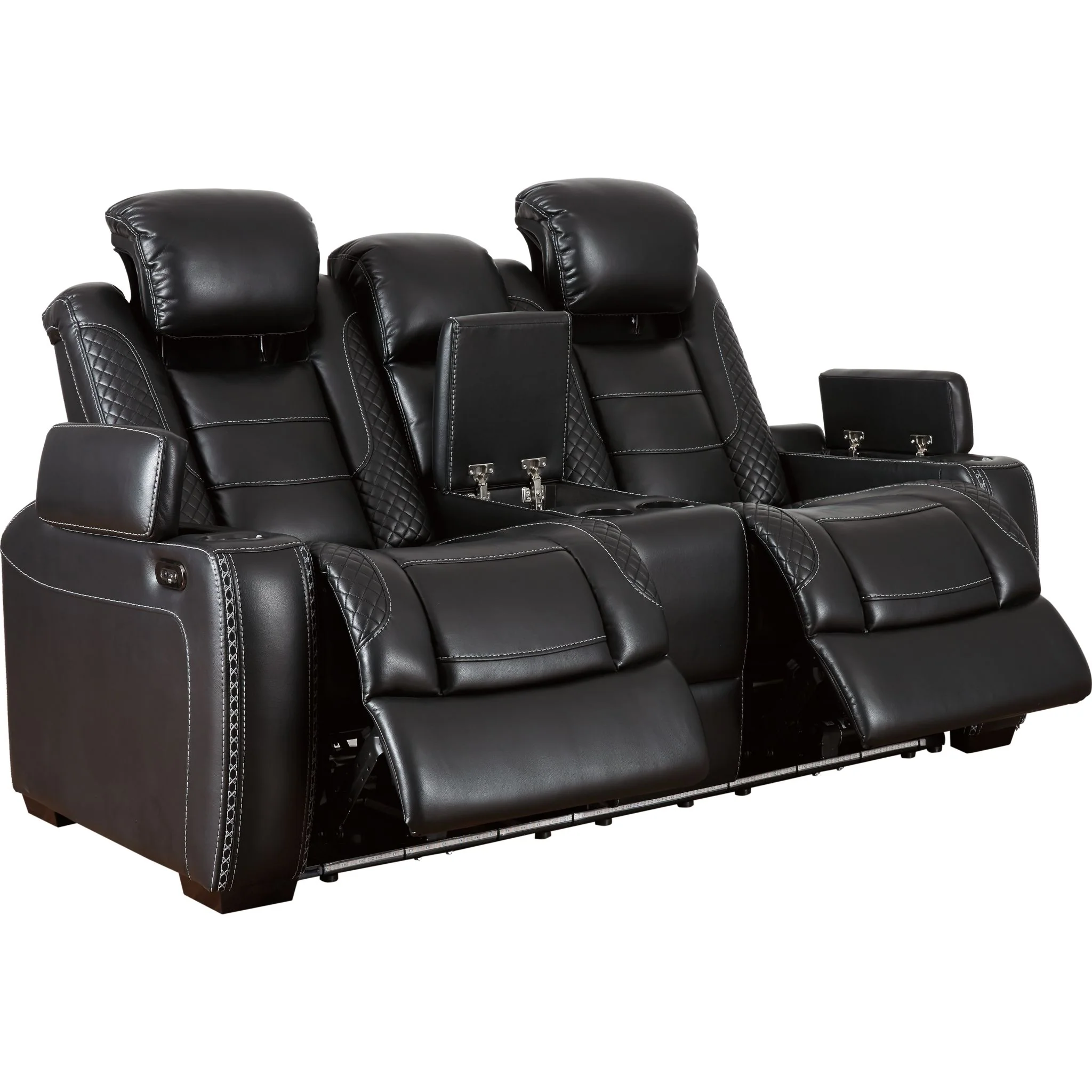Party Time Power Reclining Loveseat with Console and Adj Head - Image 4