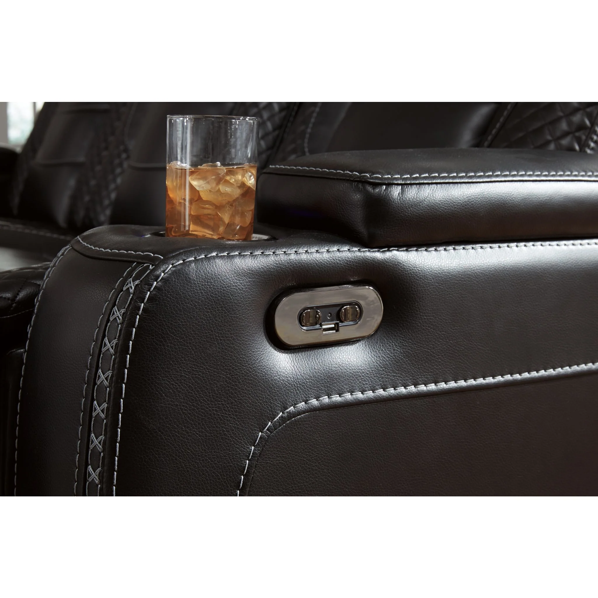 Party Time Power Reclining Loveseat with Console and Adj Head - Image 8