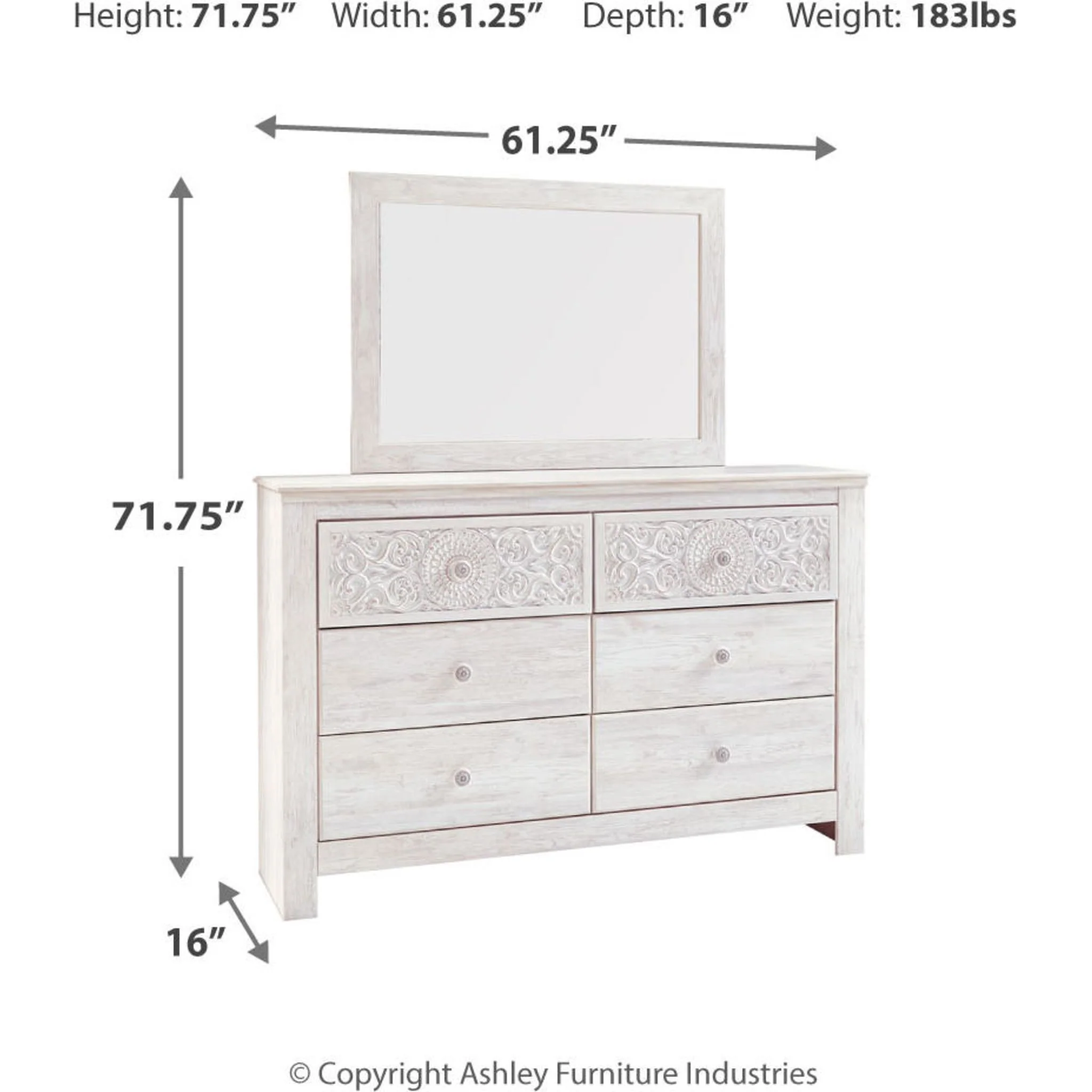 Paxberry Dresser and Mirror - Image 11