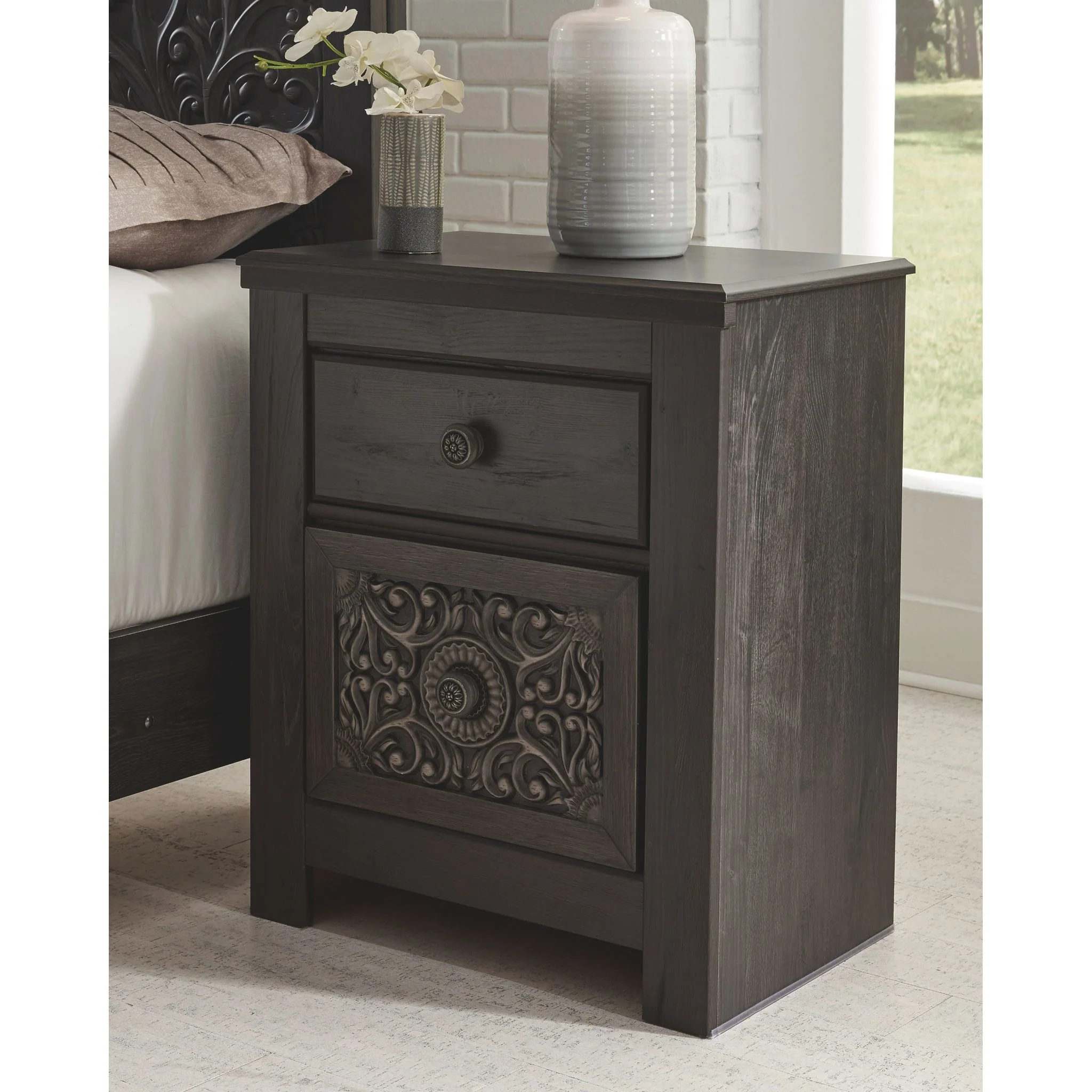 Paxberry Two Drawer Nightstand - Image 2