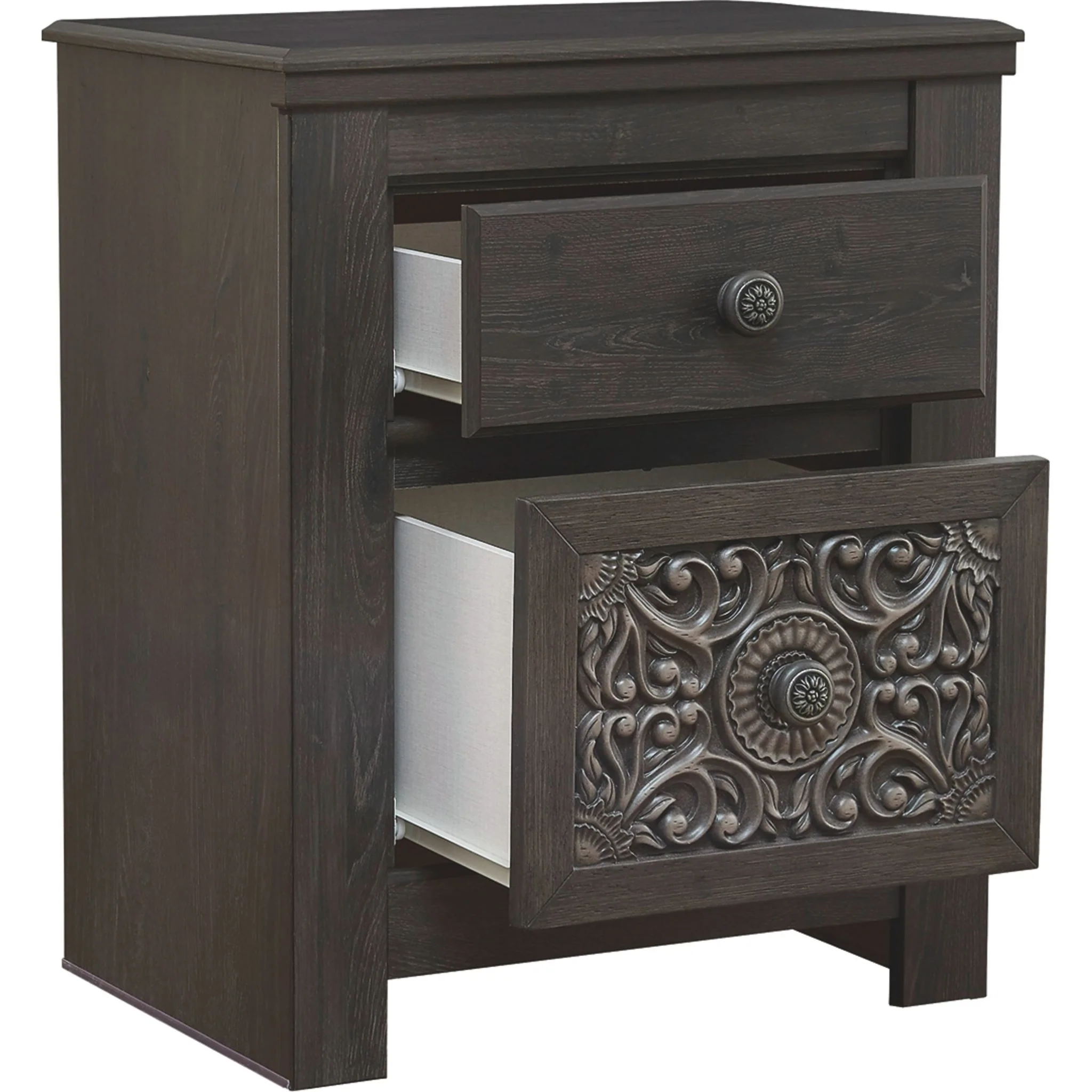 Paxberry Two Drawer Nightstand - Image 3