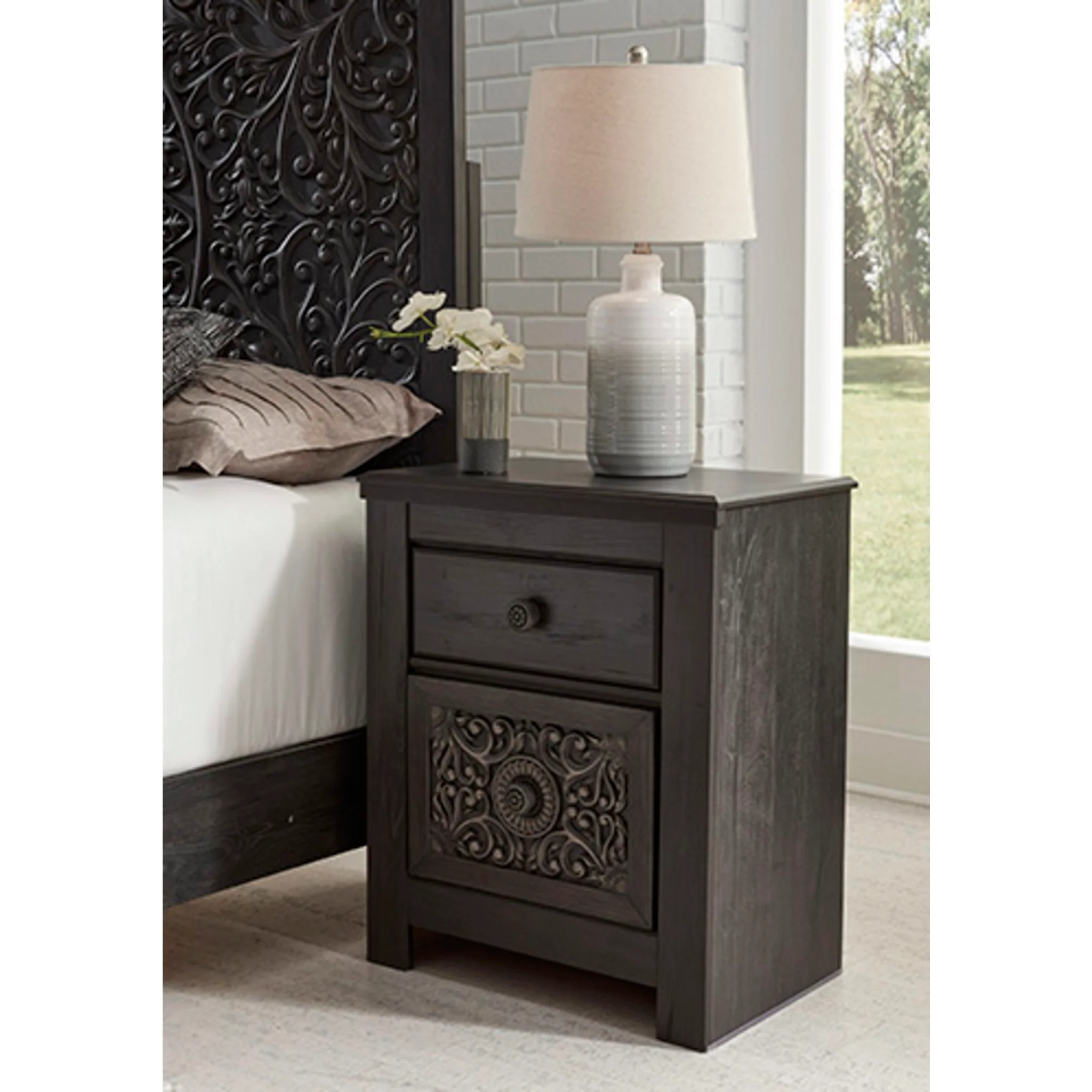 Paxberry Two Drawer Nightstand - Image 8