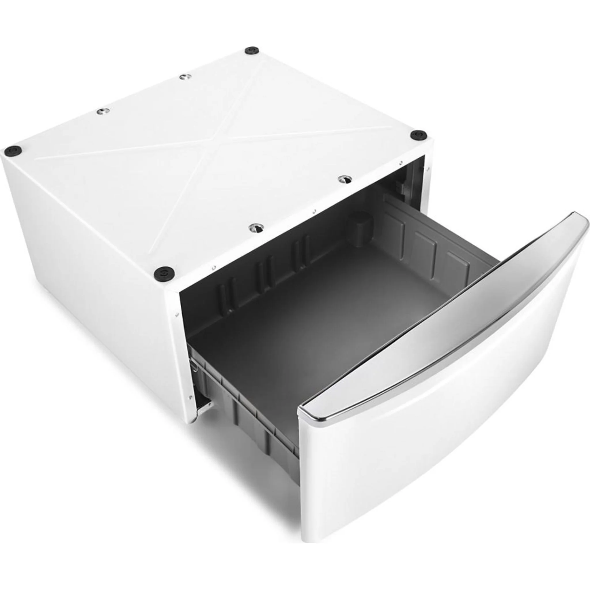 Whirlpool 15.5" (39.4 cm) Pedestal for Front Load Washer and Dryer with Storage -White with Chrome (XHPC155XW) - Image 10