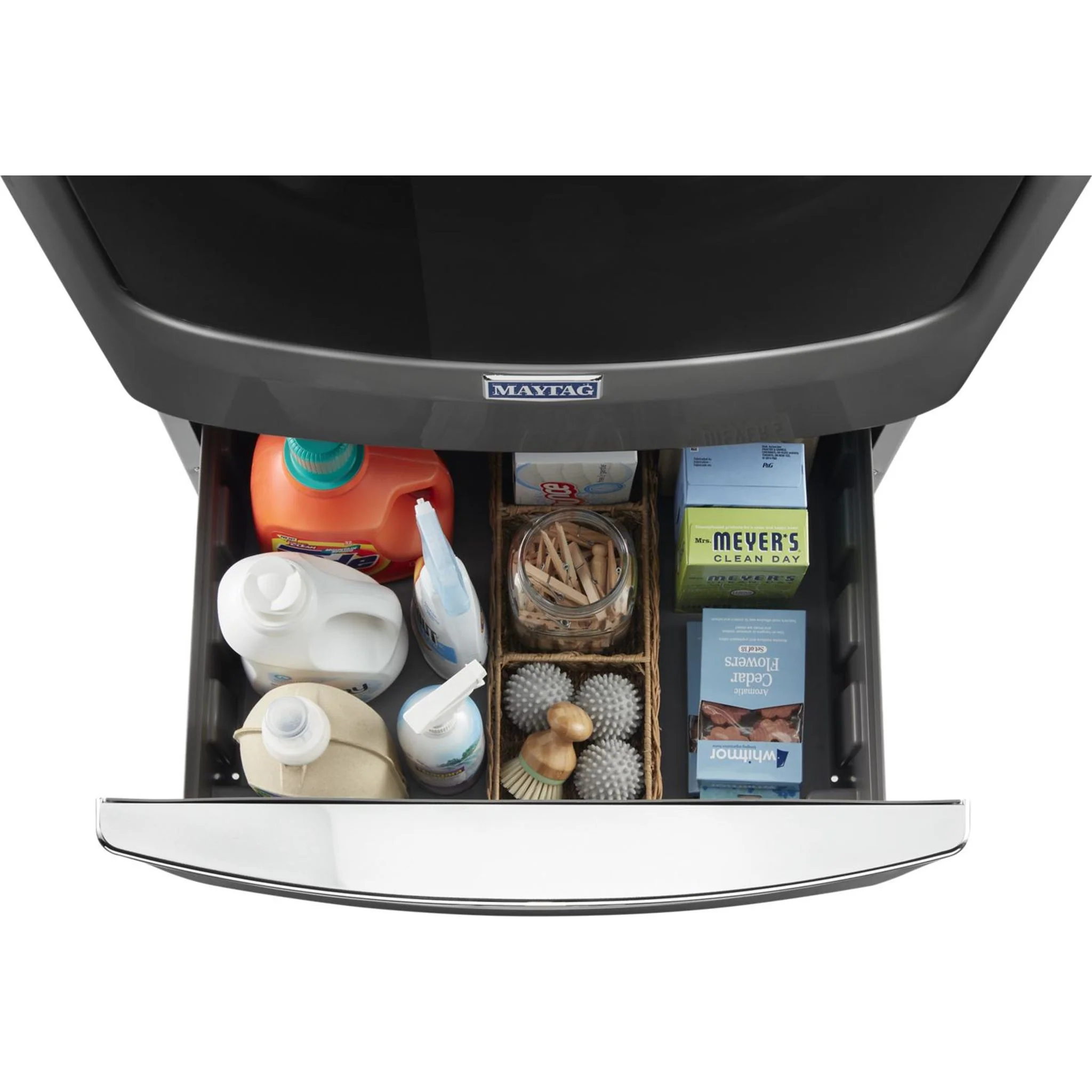 Whirlpool 15.5" (39.4 cm) Pedestal for Front Load Washer and Dryer with Storage -Chrome Shadow (XHPC155YC) - Image 7