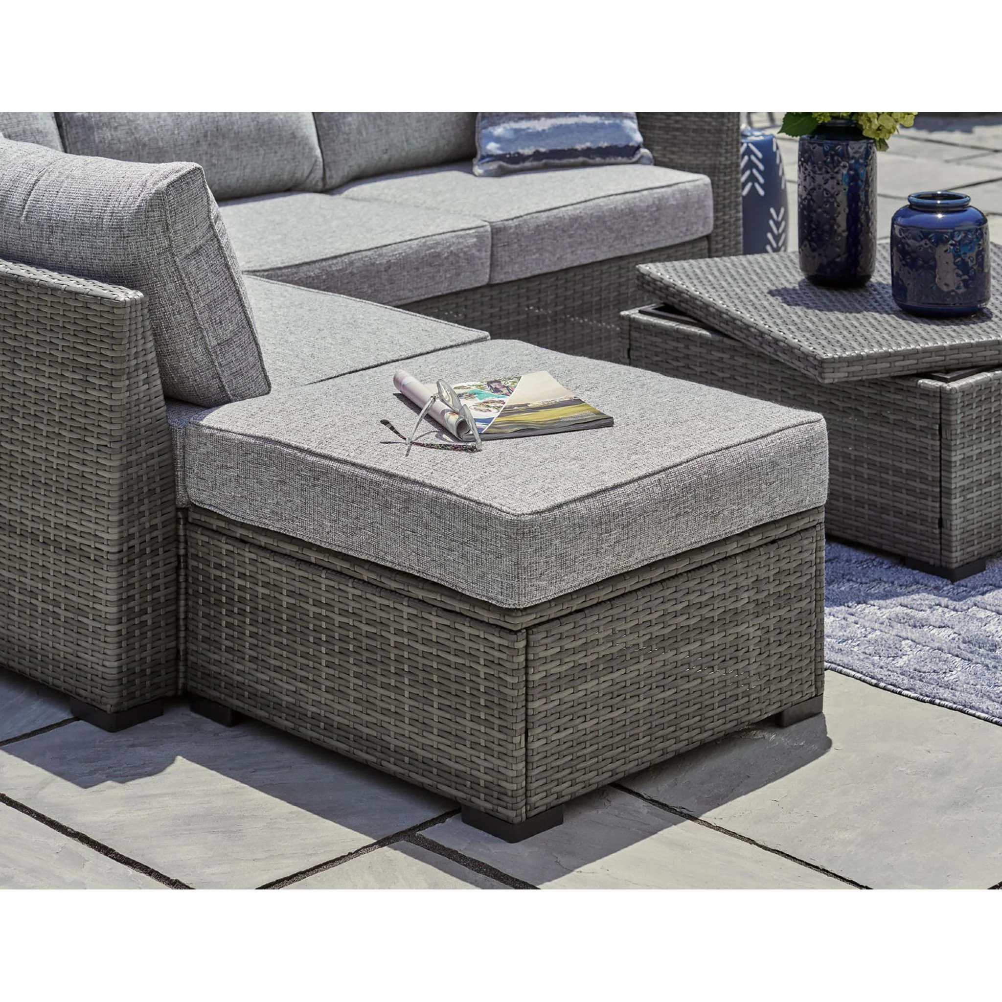 Petal Road Outdoor Sectional with Ottoman and Coffee Table - Image 15
