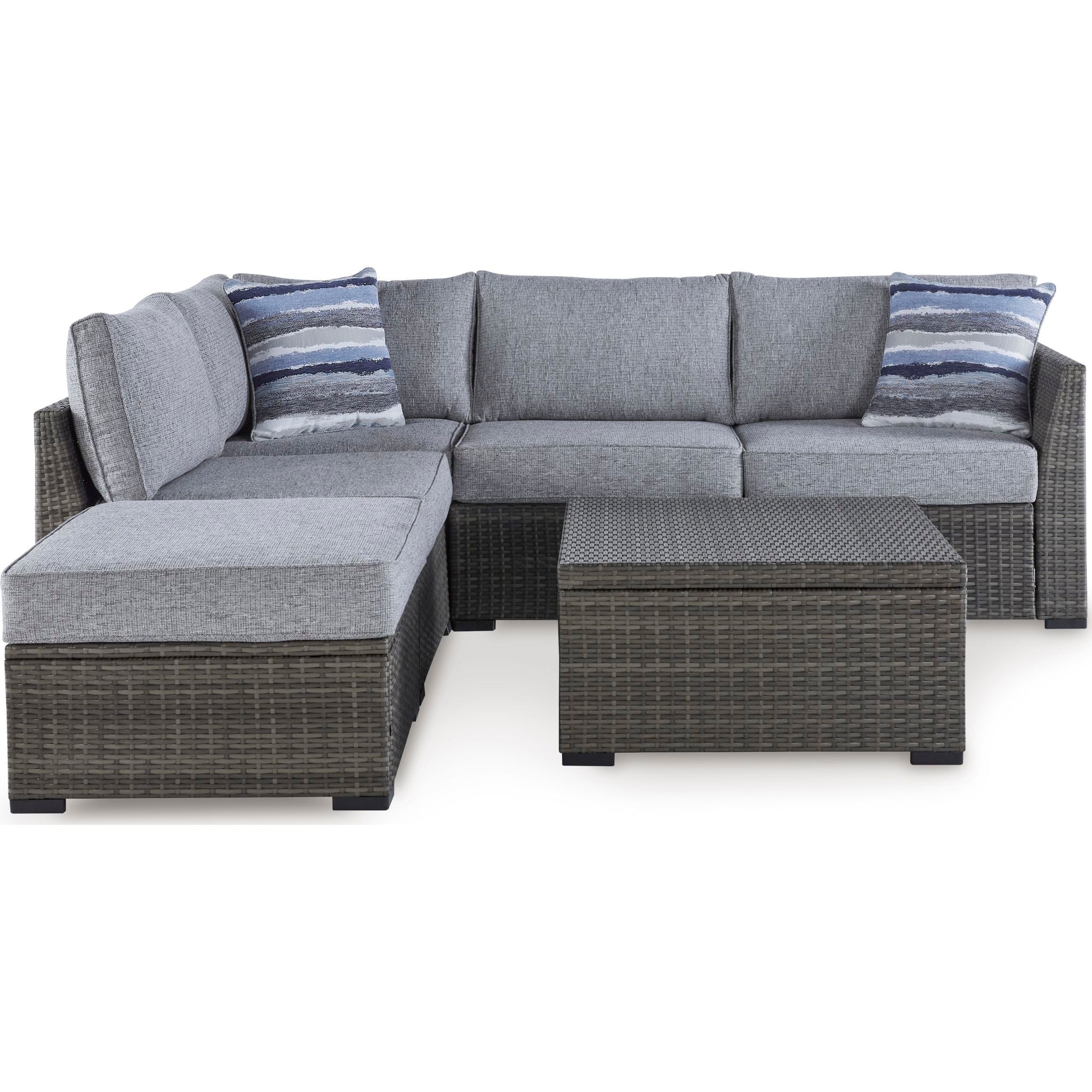 Petal Road Outdoor Sectional with Ottoman and Coffee Table - Image 4