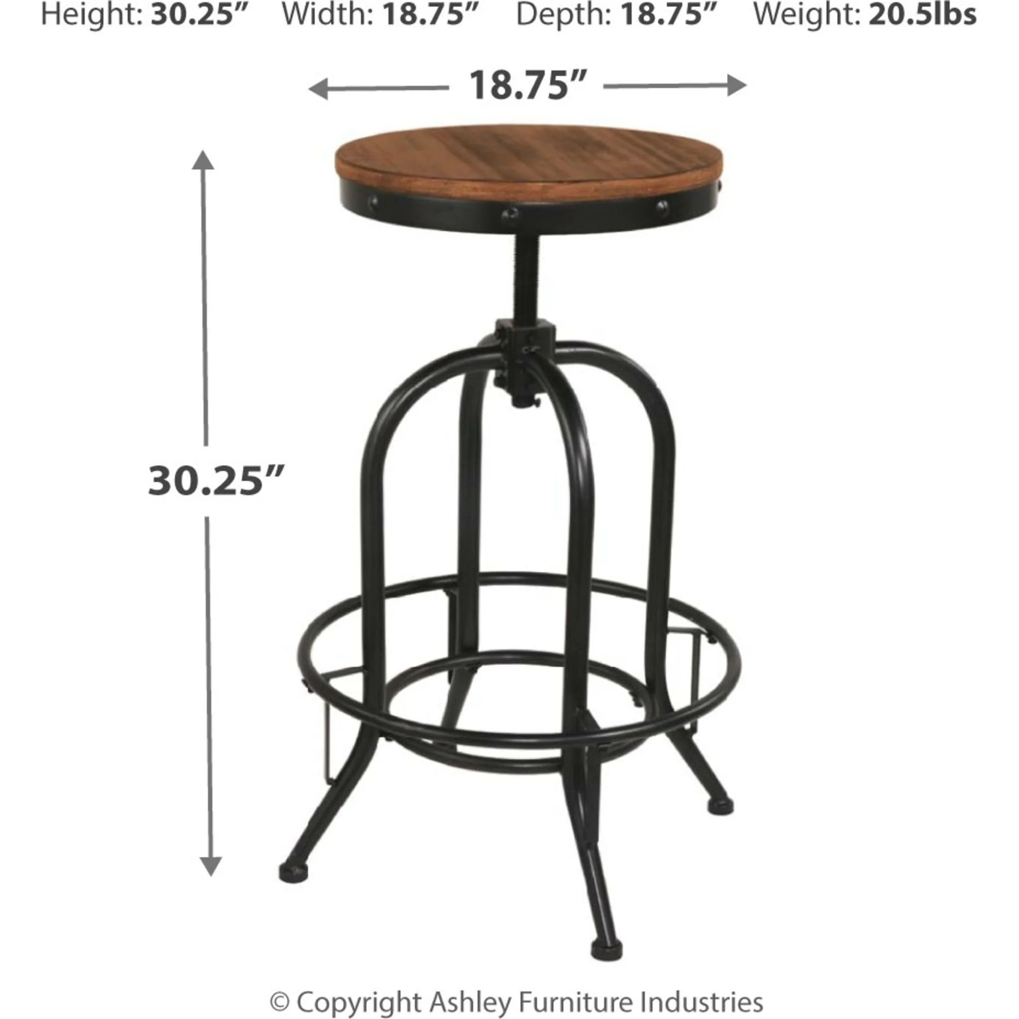 Pinnadel 30" Swivel Barstool - Image 5