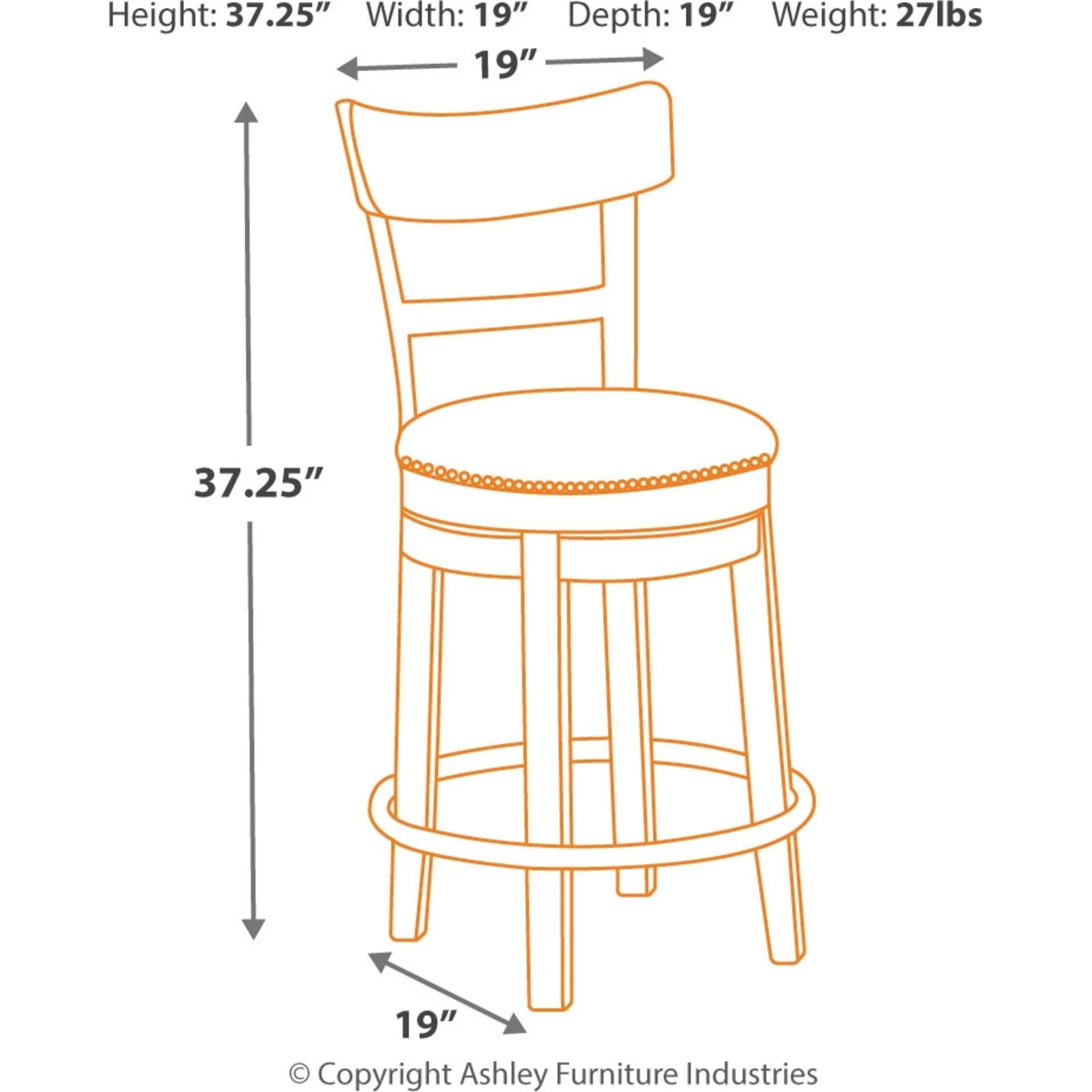 Pinnadel Counter Height Stool - Image 5
