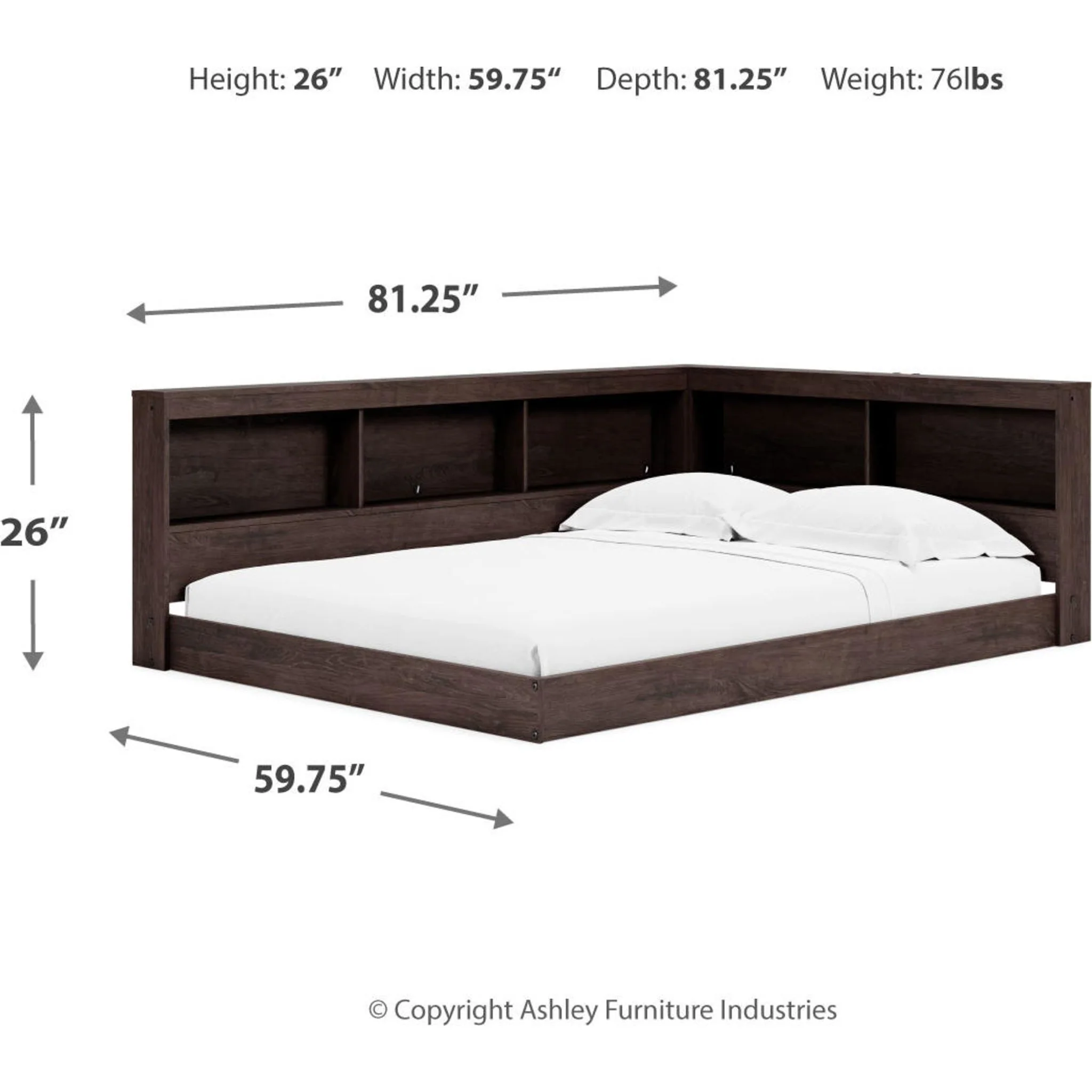 Piperton Bookcase Storage Bed - Image 4