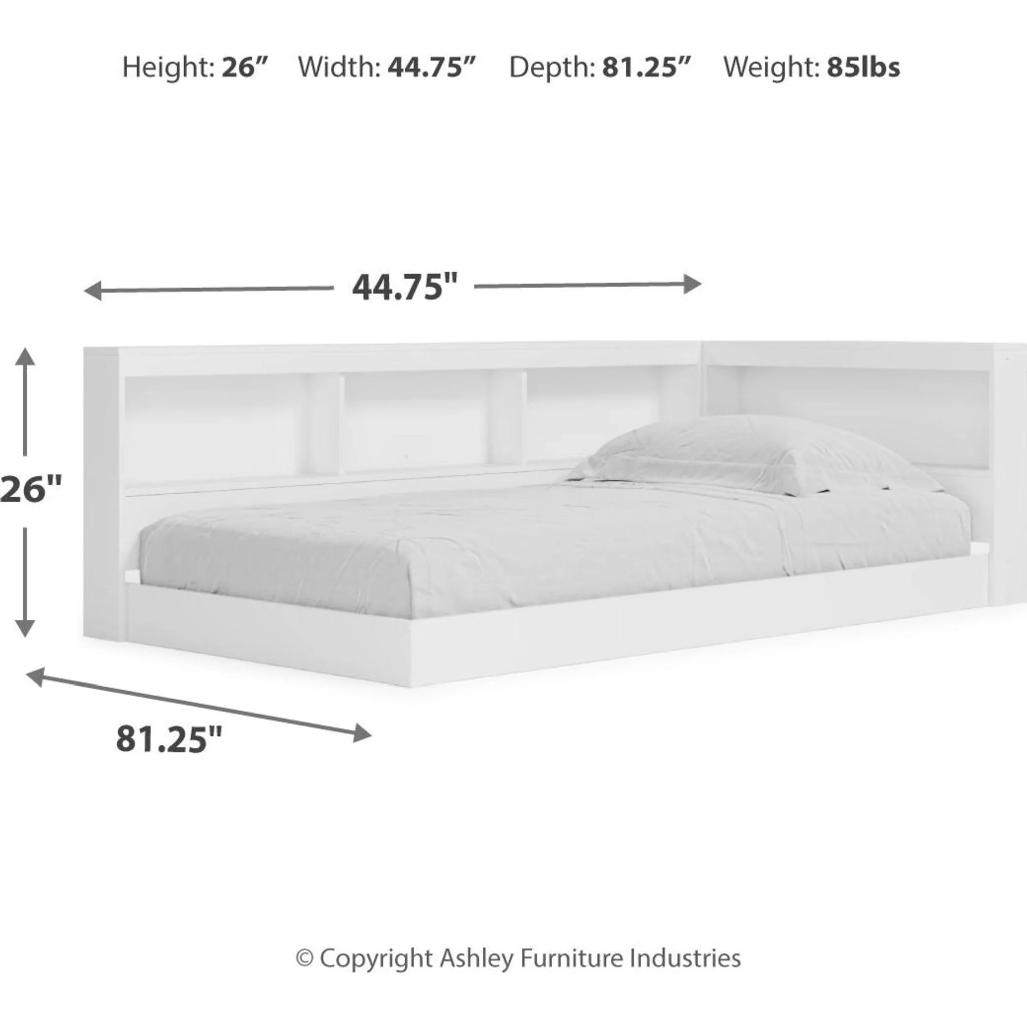 Piperton Bookcase Storage Bed - Image 9